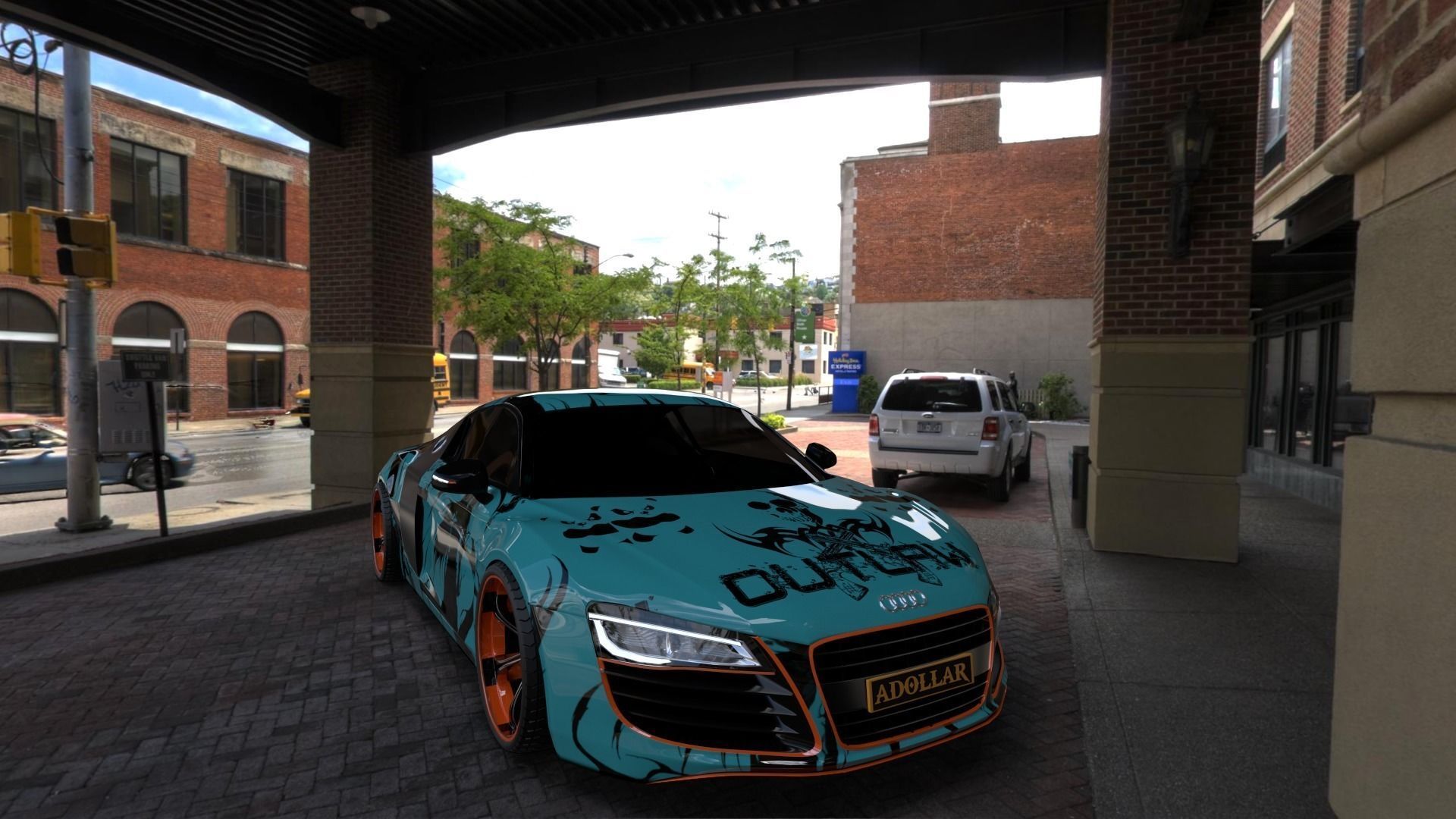Audi R8  V10 Free 3D model_2