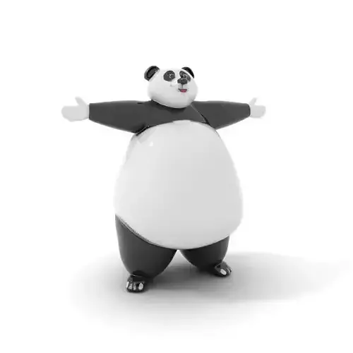 Friendly Panda Character model pack Low-poly 3D model