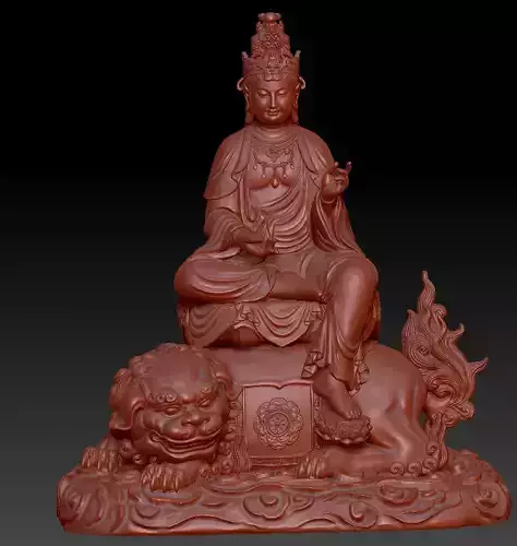 Manjushri Bodhisattva 3D print model