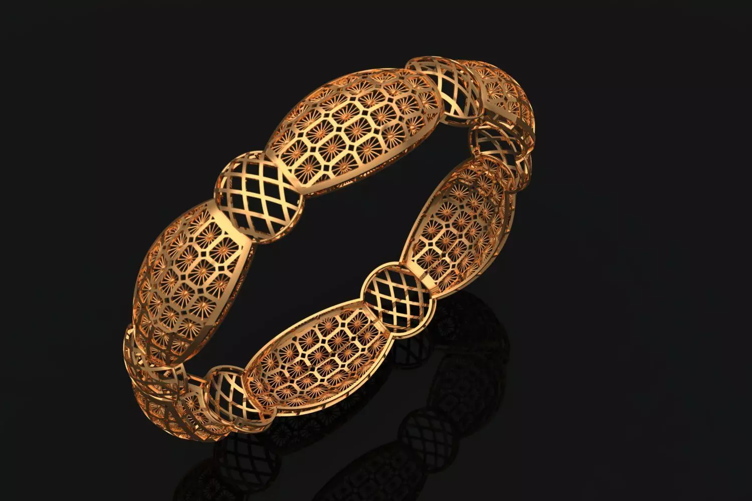 1201 Orchid Loop Bangle 11gm 3D print model