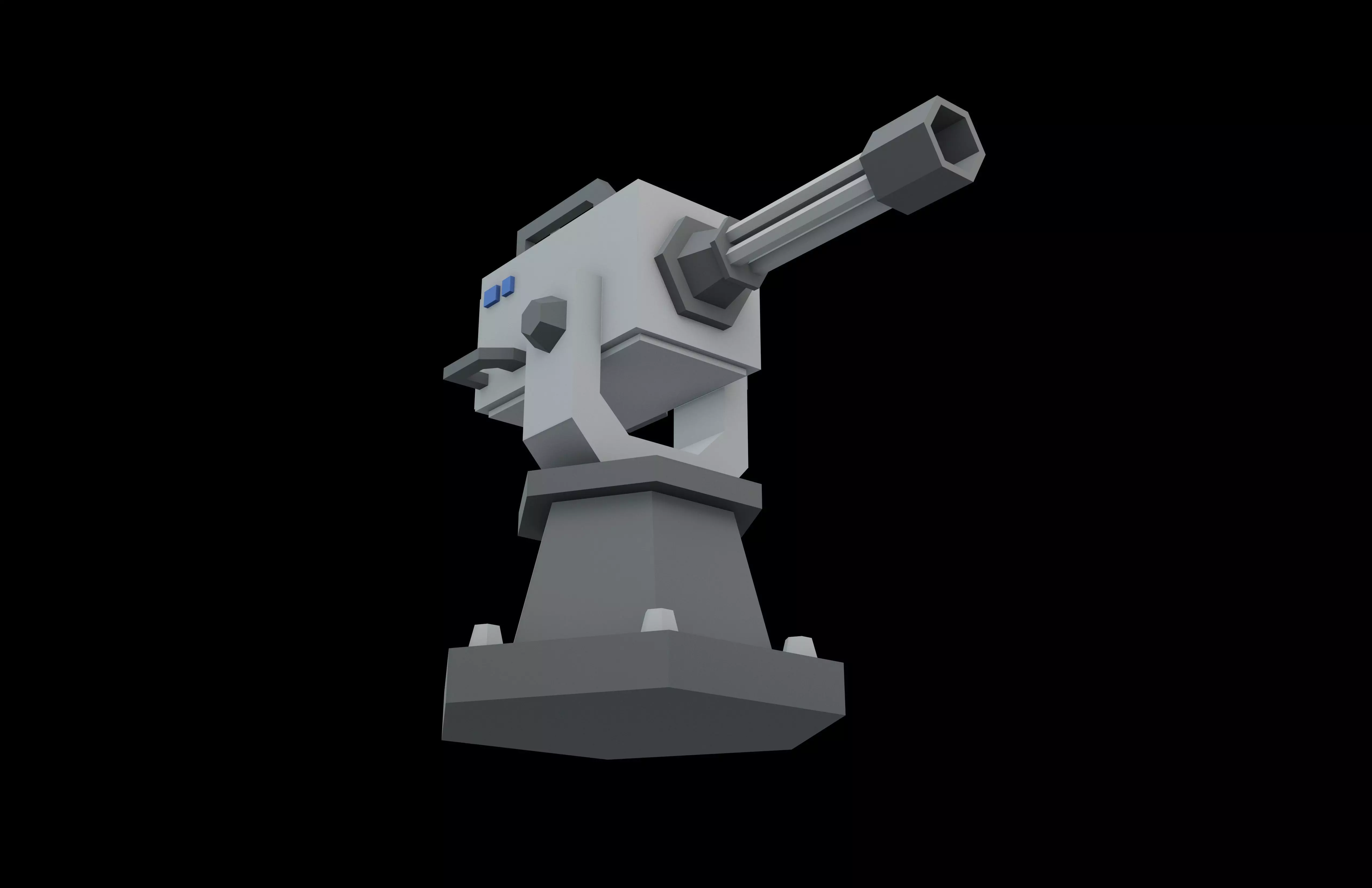Tower Defence Mechanical v1 001 Low-poly 3D model_3