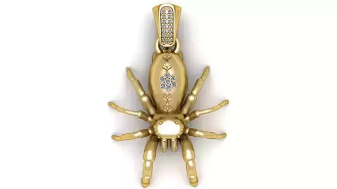 Golden Spider Pendant   