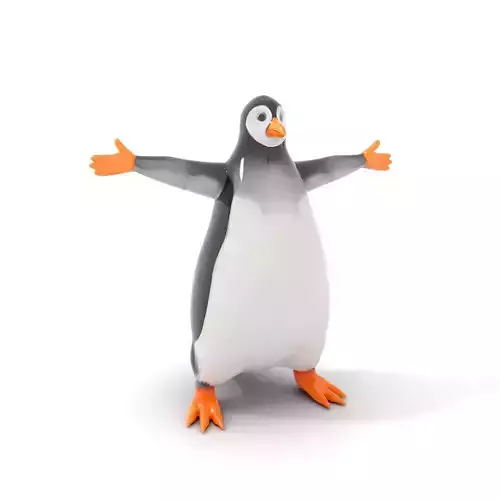 Playful Penguin Character model pack Low-poly 3D model