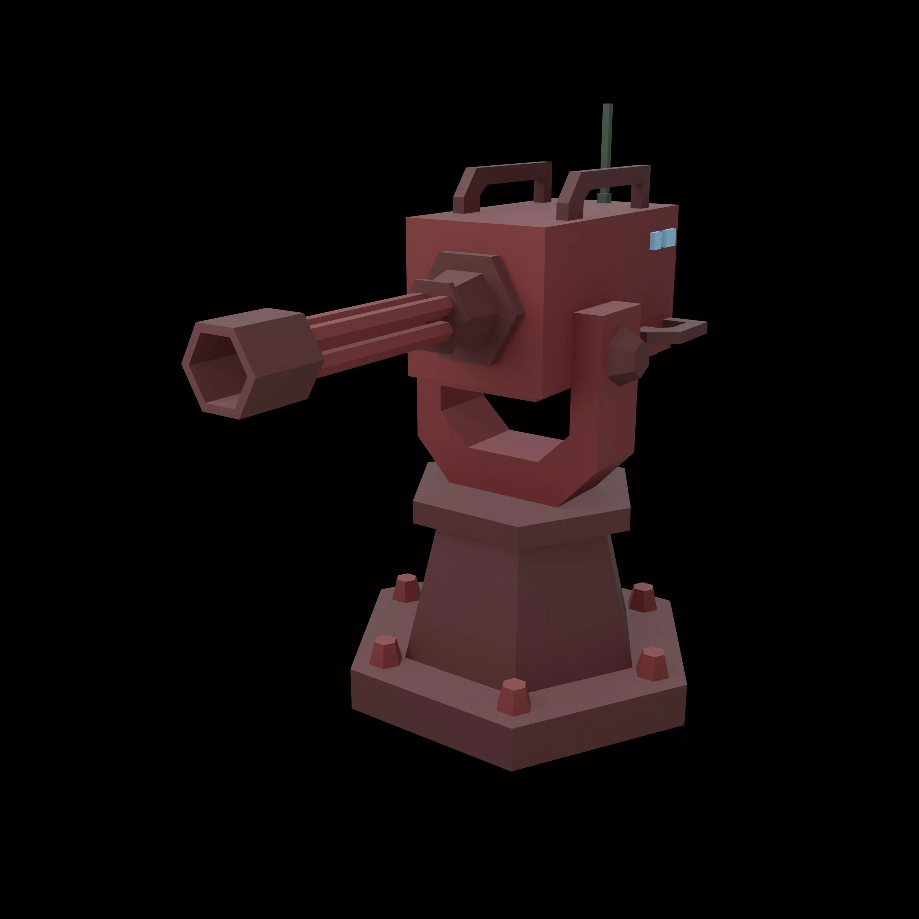 Tower Defence Mechanical v1 003 Low-poly 3D model_0
