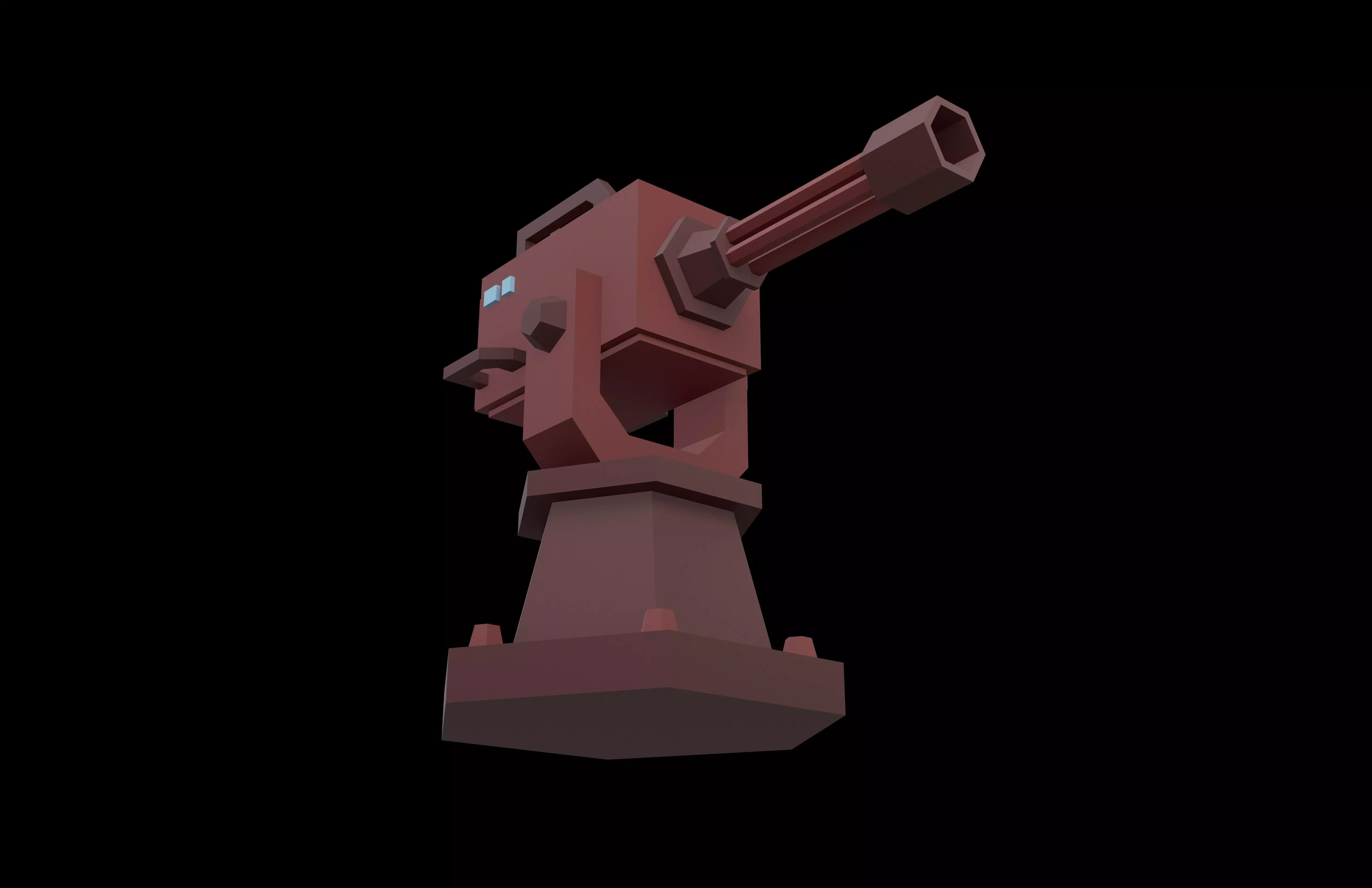 Tower Defence Mechanical v1 003 Low-poly 3D model_3