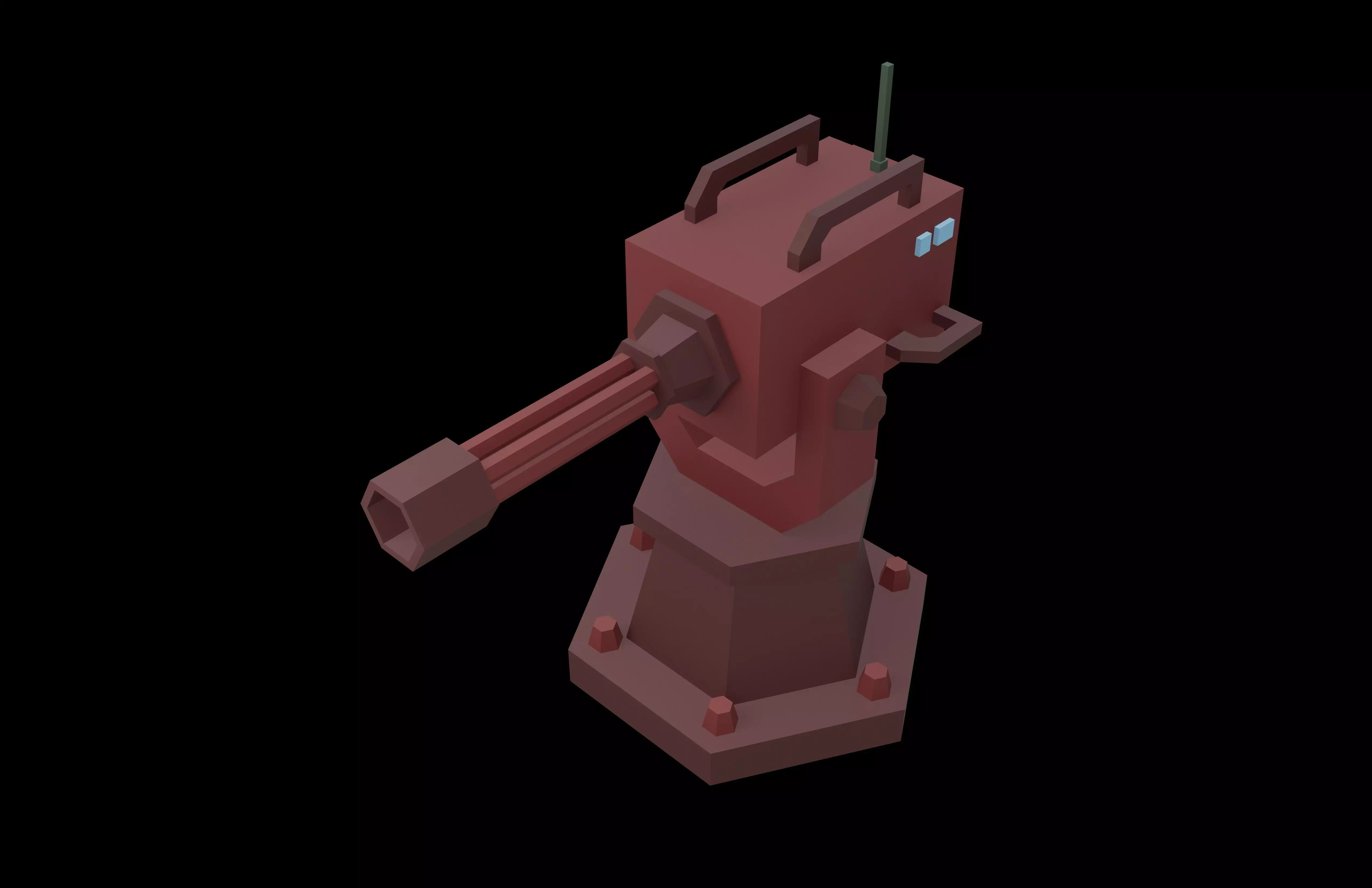 Tower Defence Mechanical v1 003 Low-poly 3D model_2