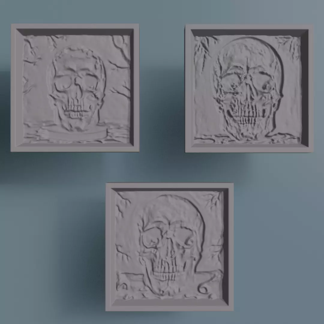 Halloween Skull Chocolate Mold Set 3D print model