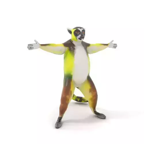 Vibrant Lemur model pack Low-poly 3D model
