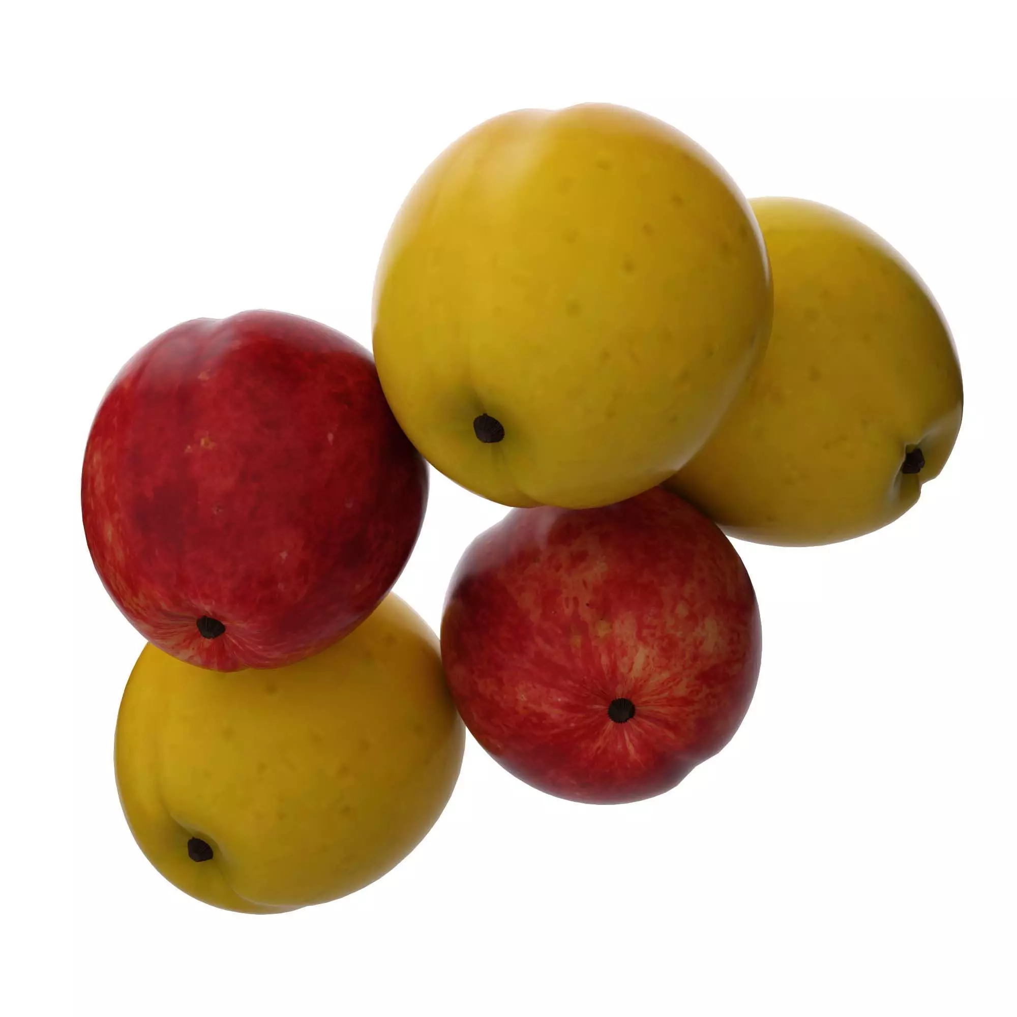 Apples Fruits 3D model_2