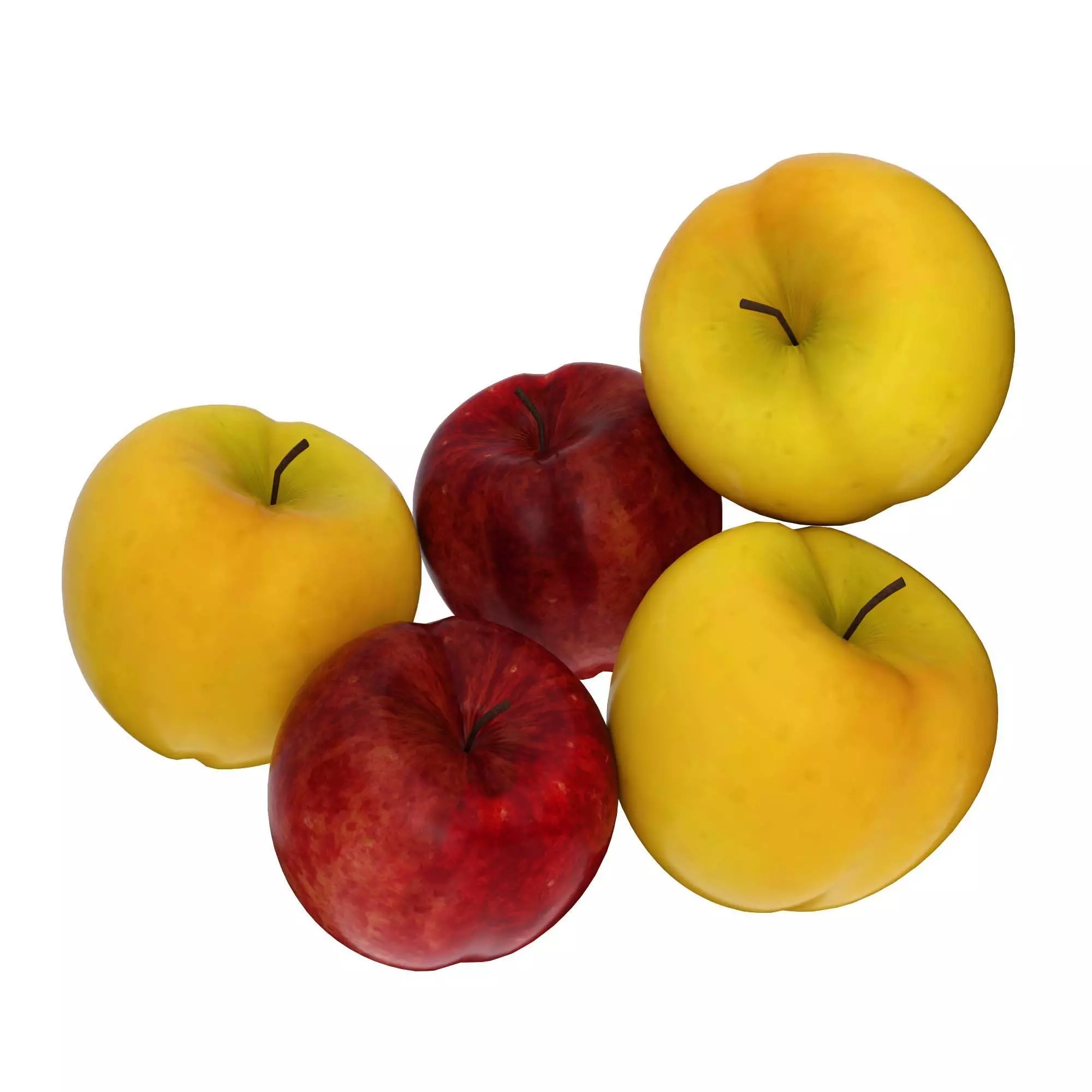 Apples Fruits 3D model_0