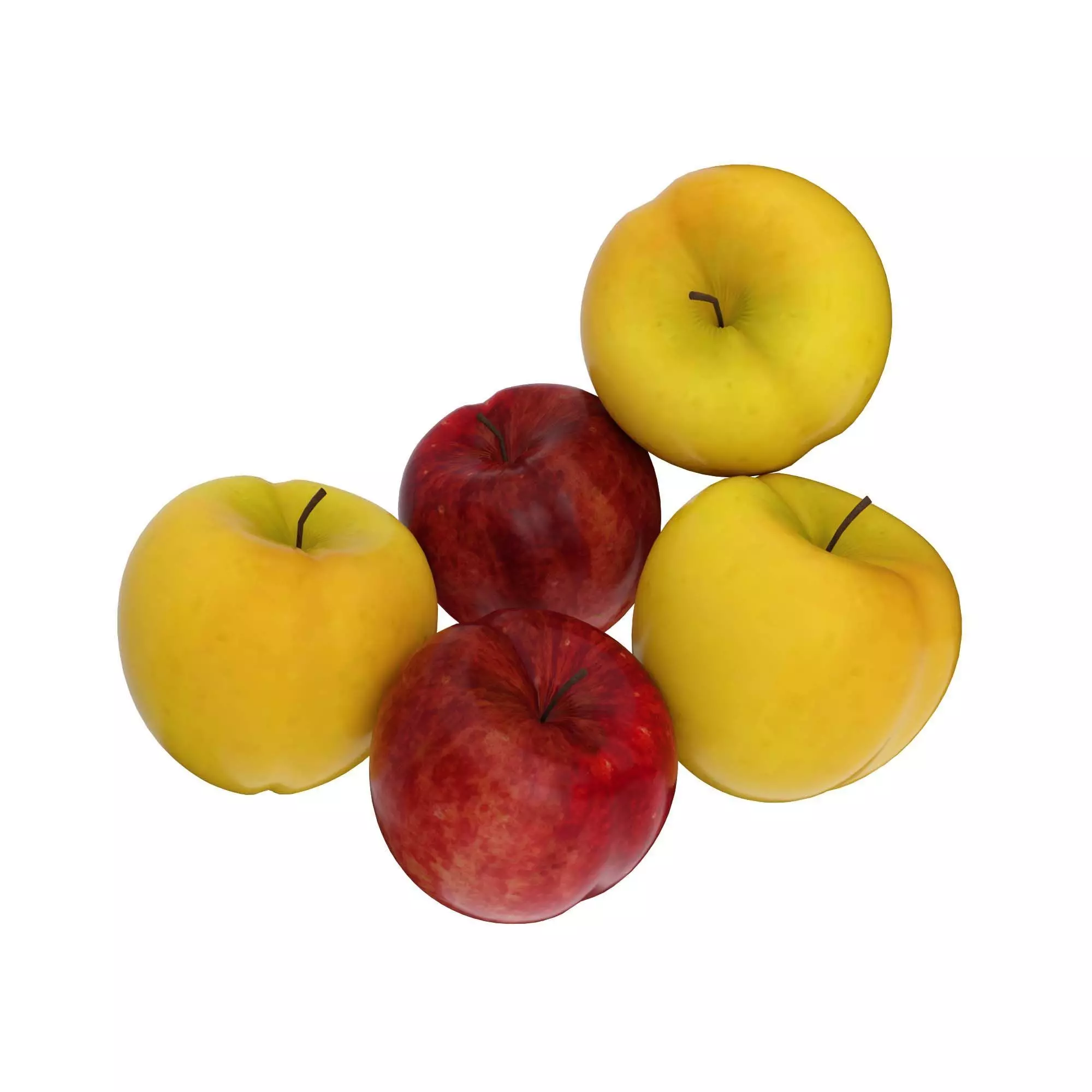 Apples Fruits 3D model_3
