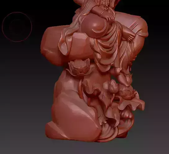 Backlit Buddha Statue Merit Theory