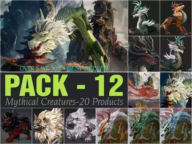 Pack-12 Mythical Creatures