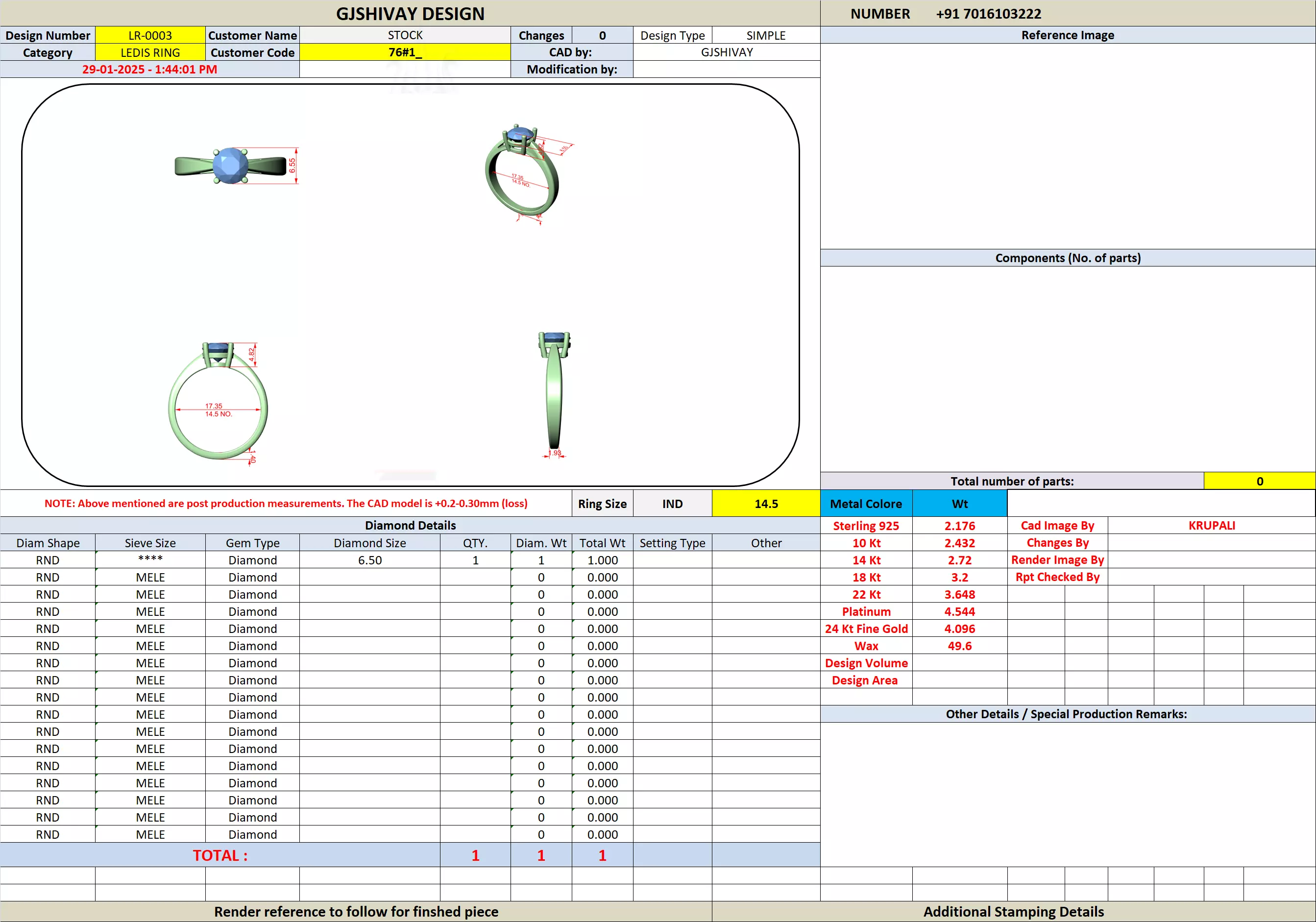 Round Diamond Solitaire Ring 3D print model_8