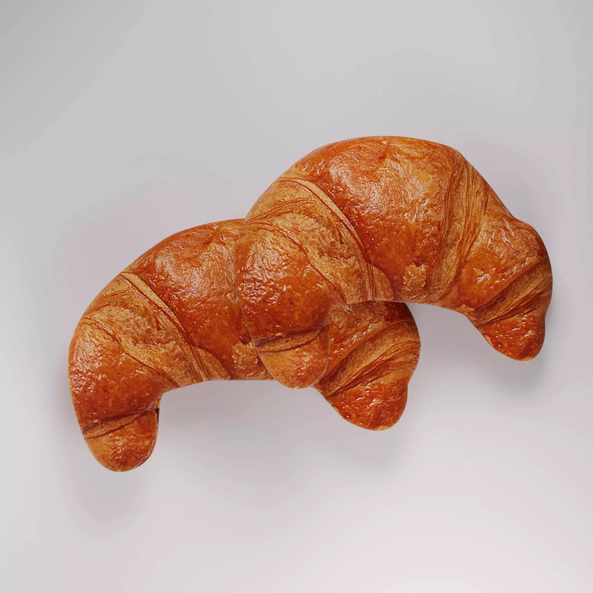 Croissant Low-poly 3D model_1
