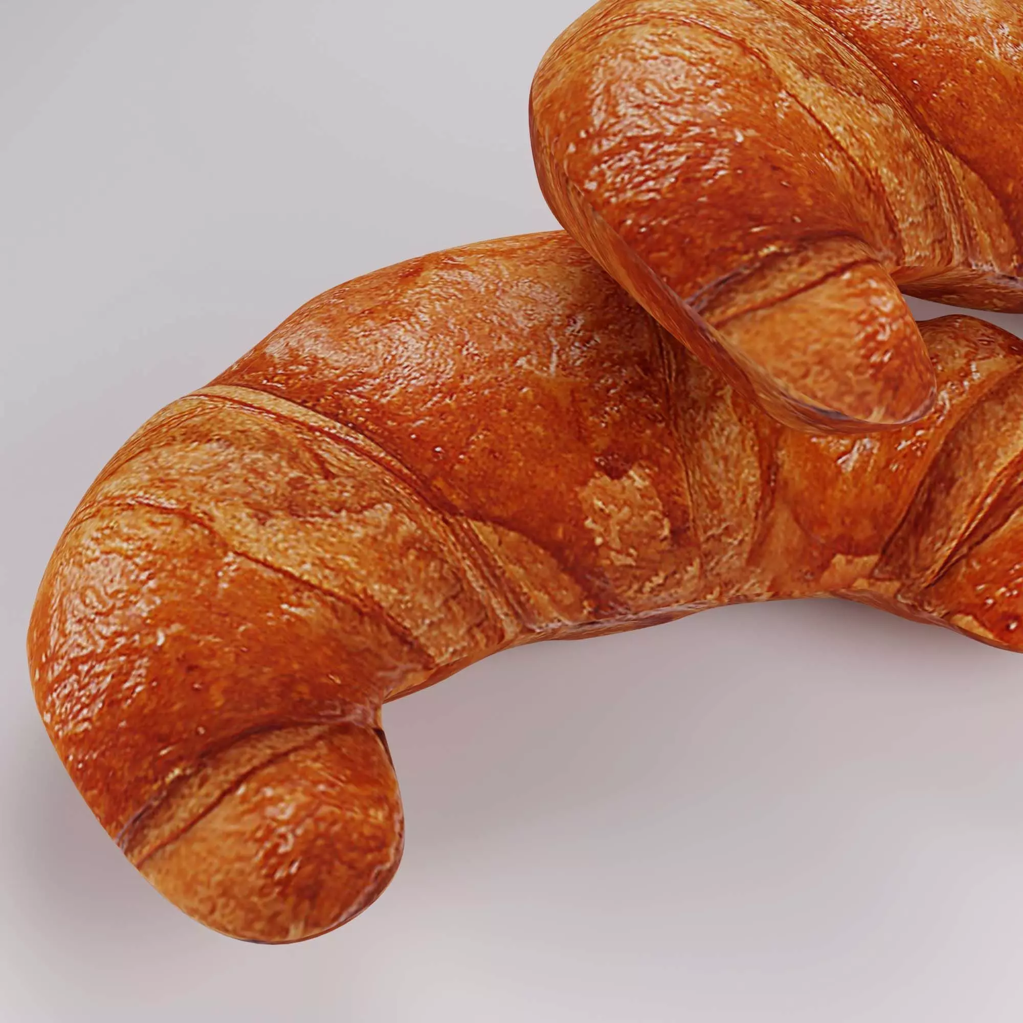 Croissant Low-poly 3D model_2
