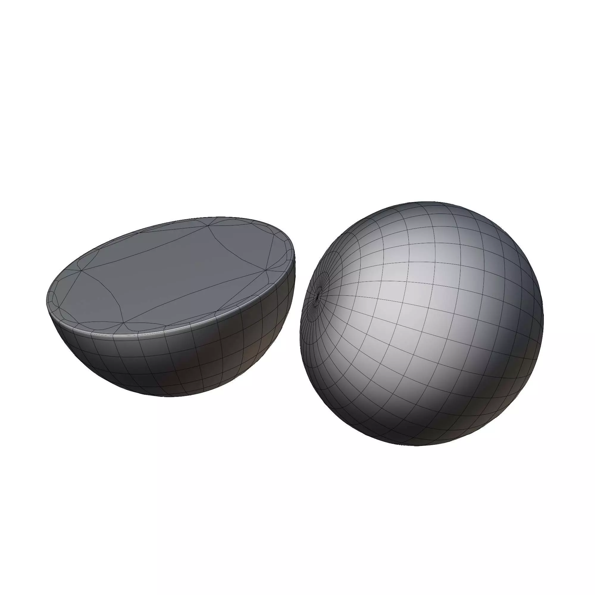 Grapefruit Low-poly 3D model_4