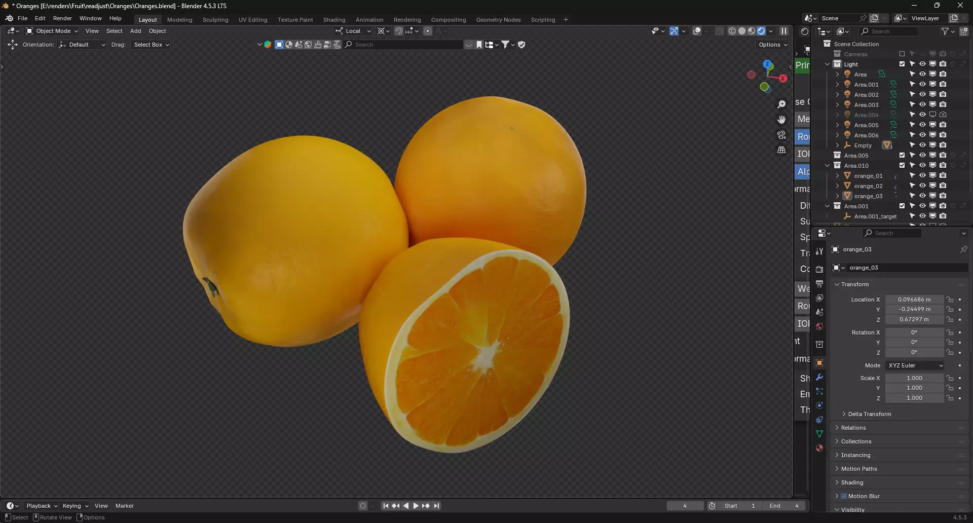Oranges 3D model_8