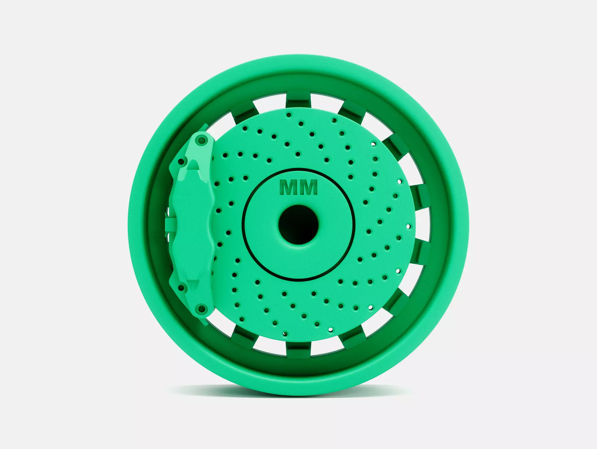 15x5 US Artillery 555 Wheel and Brake 3D print model_7