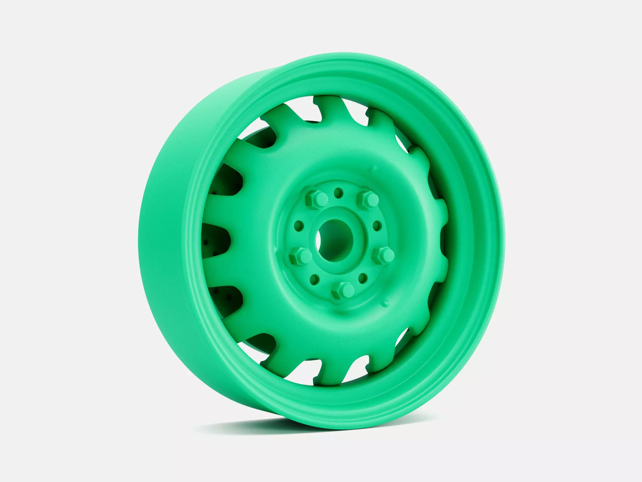 15x5 US Artillery 555 Wheel and Brake 3D print model_4