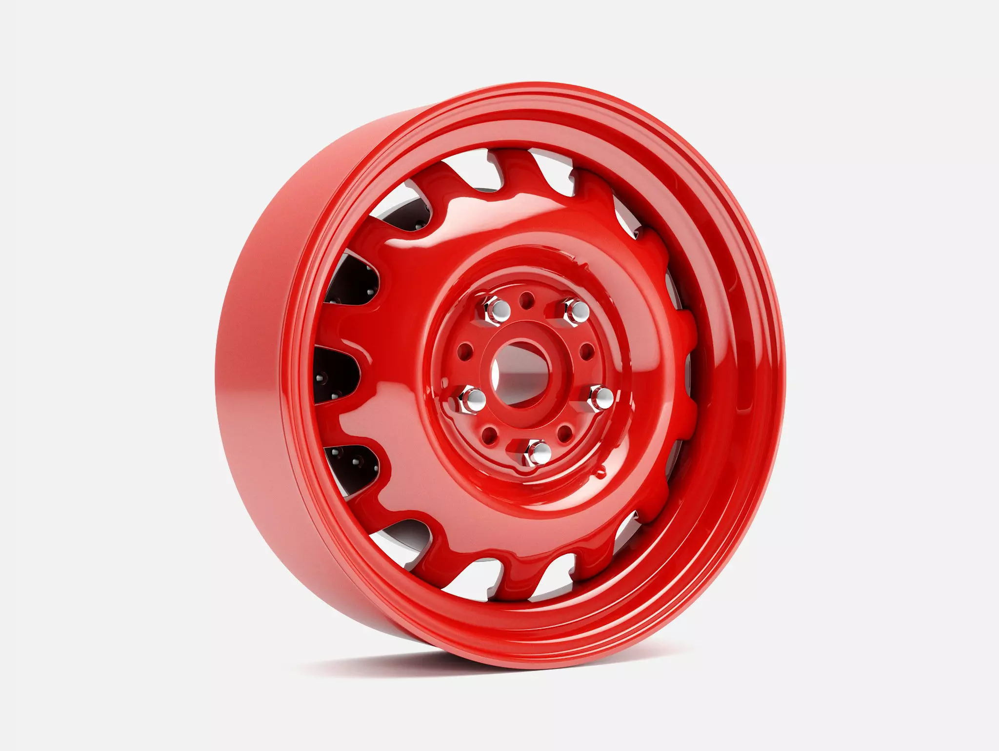 15x5 US Artillery 555 Wheel and Brake 3D print model_5