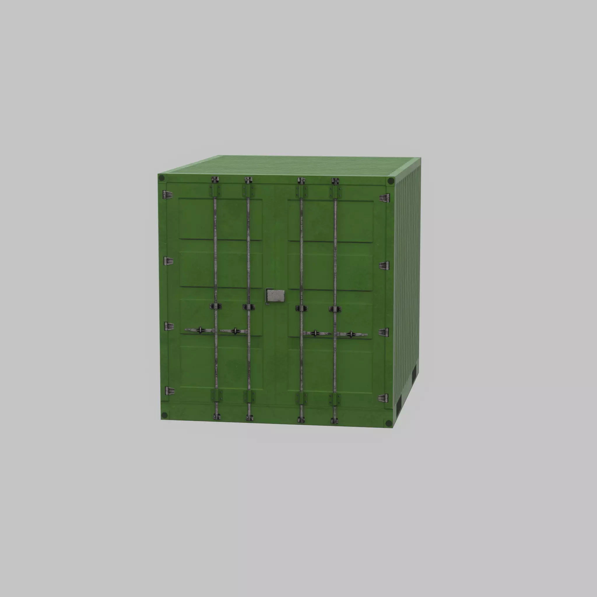 ISO-Container Yellow-Green 10ft Low-poly 3D model_51