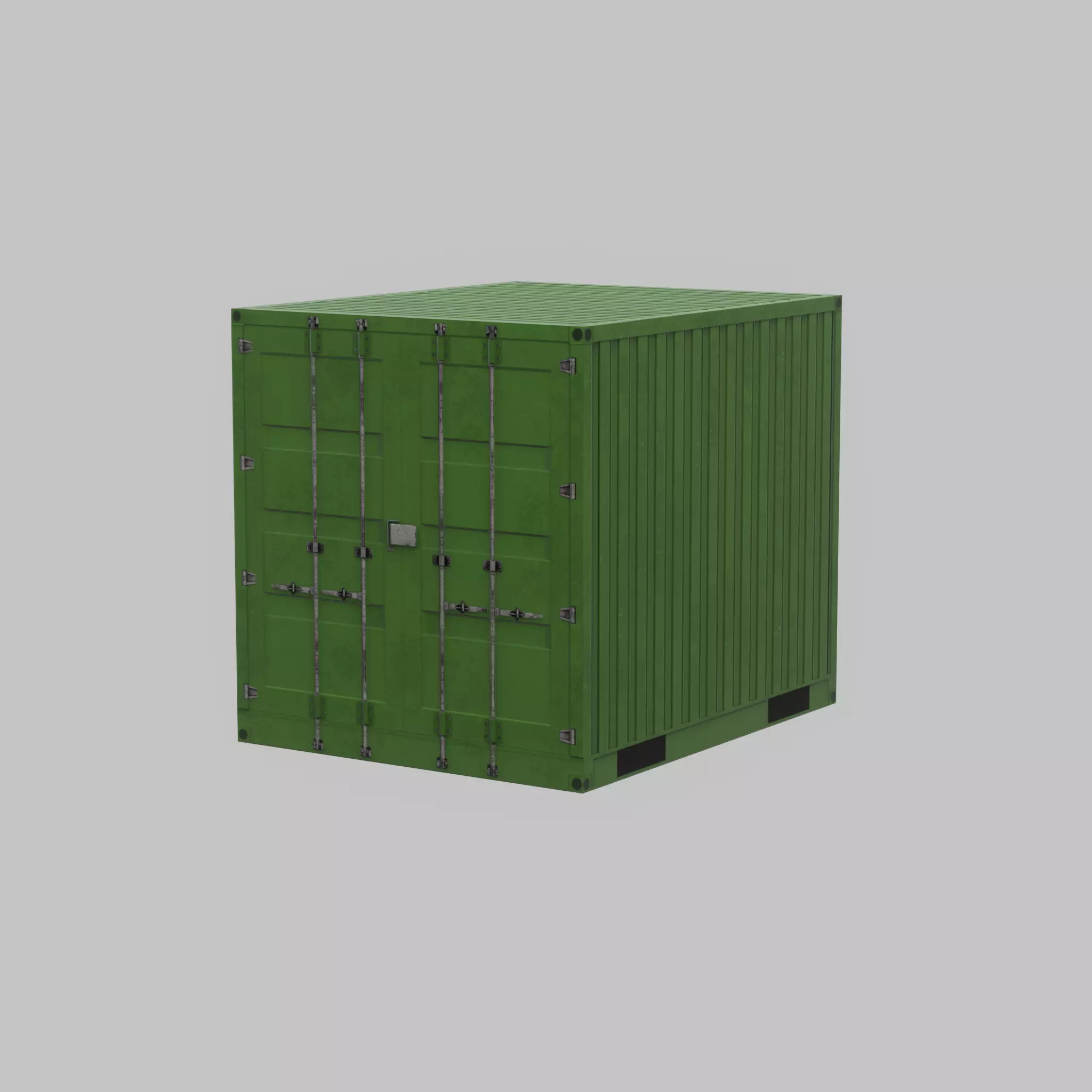 ISO-Container Yellow-Green 10ft Low-poly 3D model_54