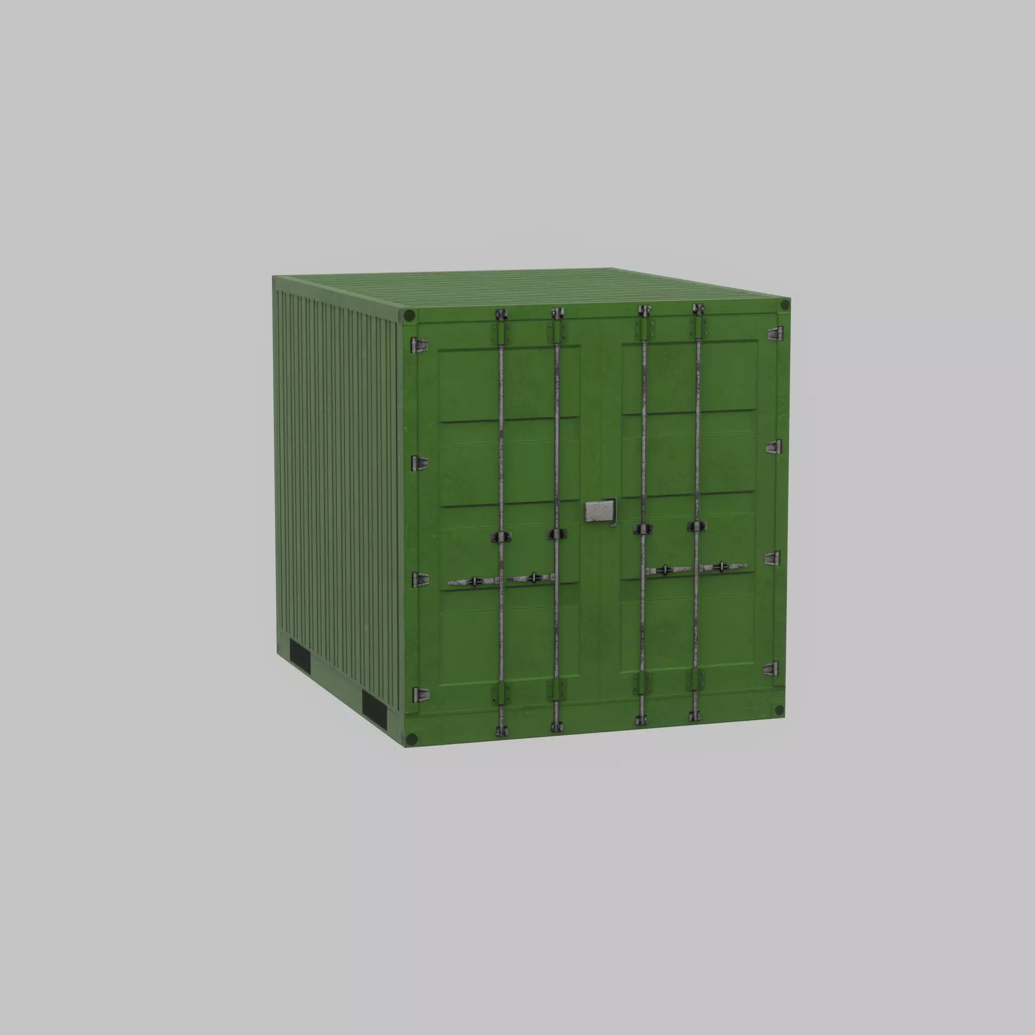 ISO-Container Yellow-Green 10ft Low-poly 3D model_23