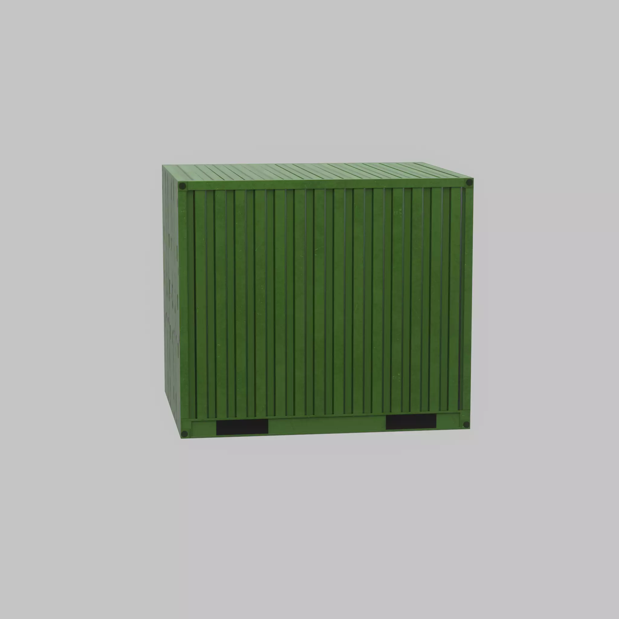 ISO-Container Yellow-Green 10ft Low-poly 3D model_61