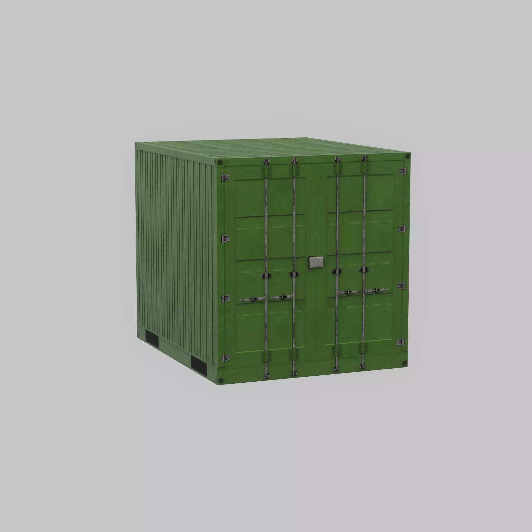 ISO-Container Yellow-Green 10ft Low-poly 3D model_47