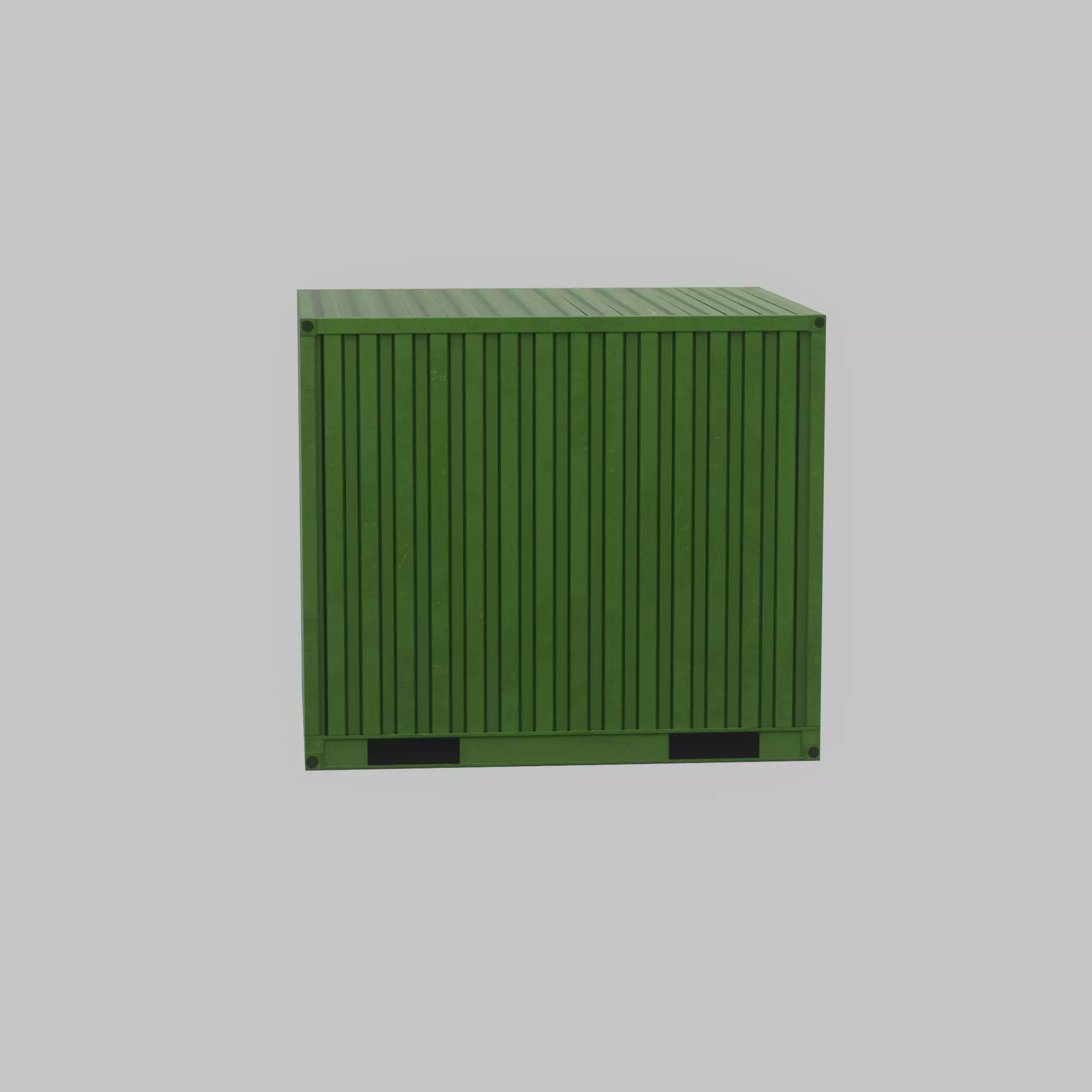 ISO-Container Yellow-Green 10ft Low-poly 3D model_37