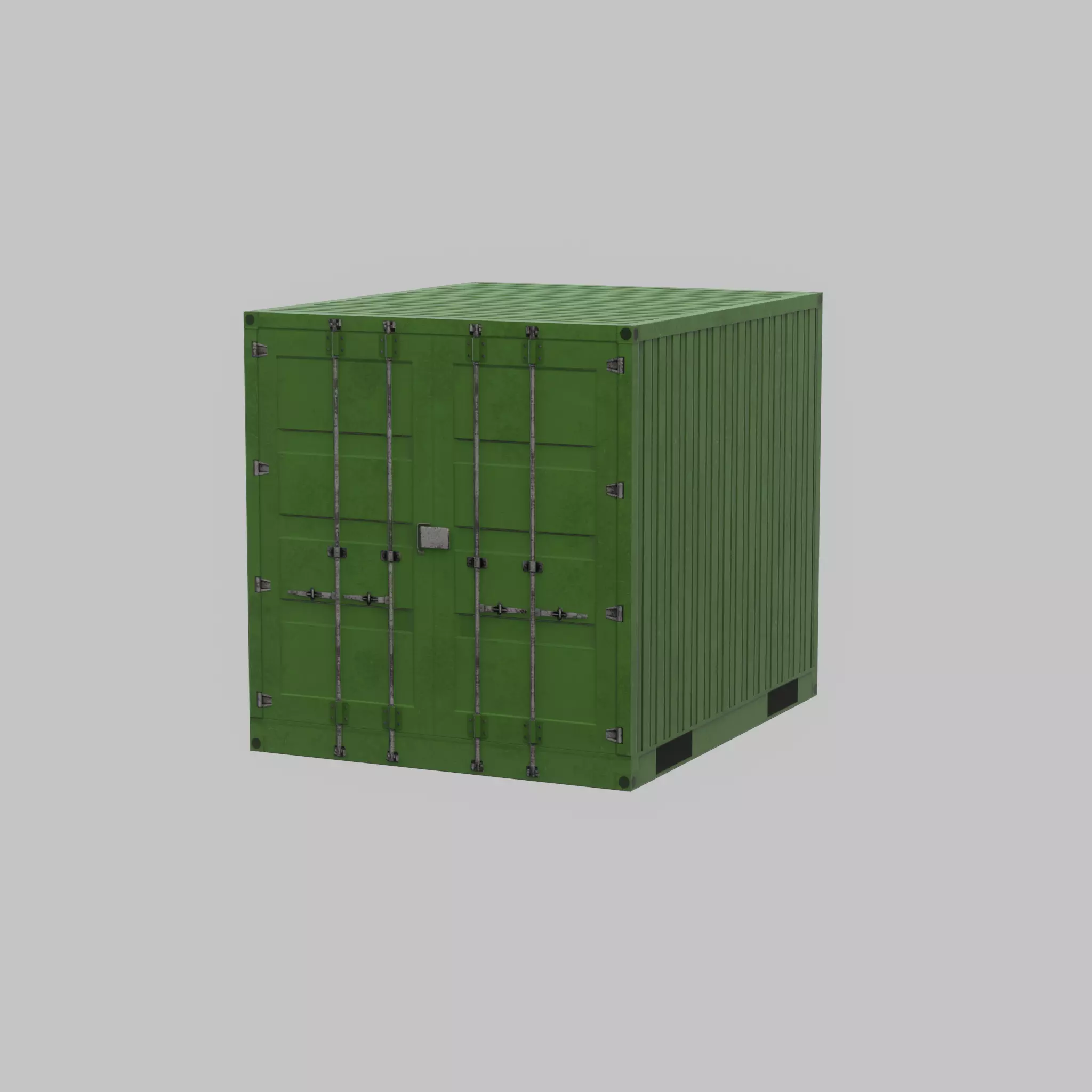 ISO-Container Yellow-Green 10ft Low-poly 3D model_53