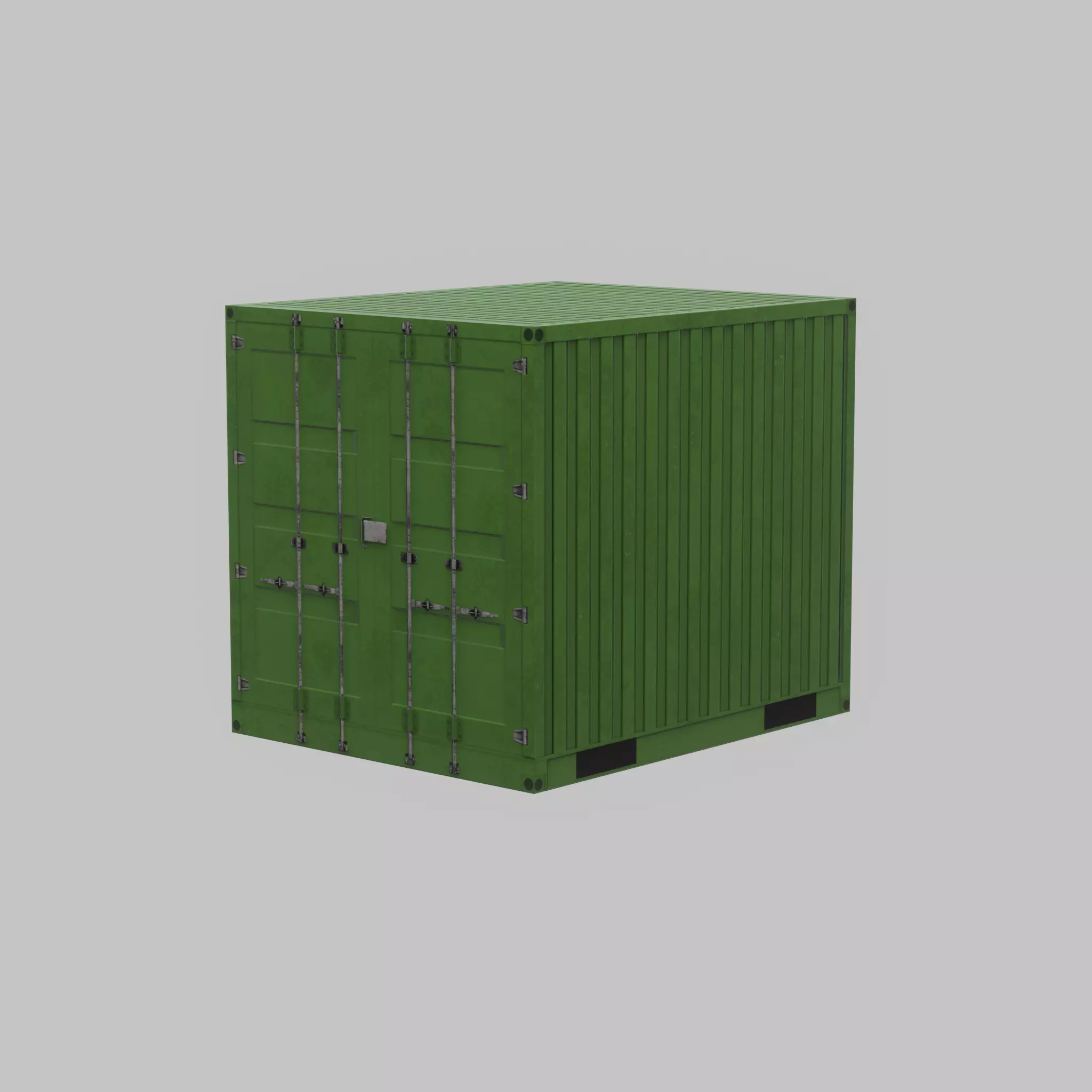 ISO-Container Yellow-Green 10ft Low-poly 3D model_56