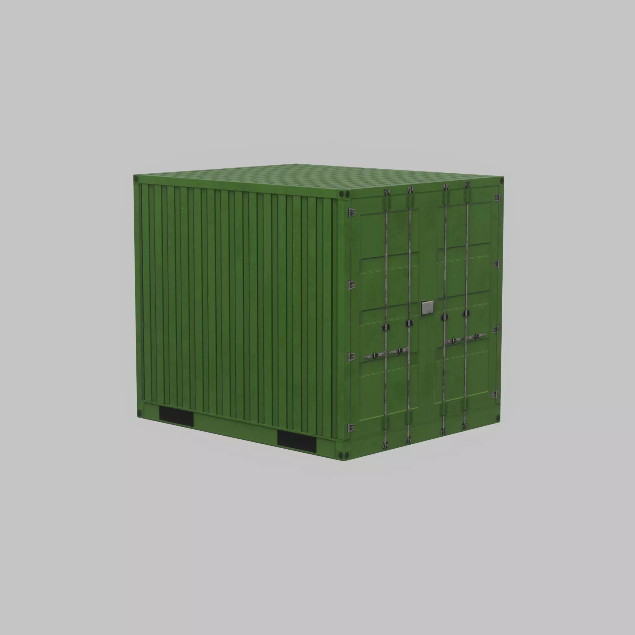 ISO-Container Yellow-Green 10ft Low-poly 3D model_43