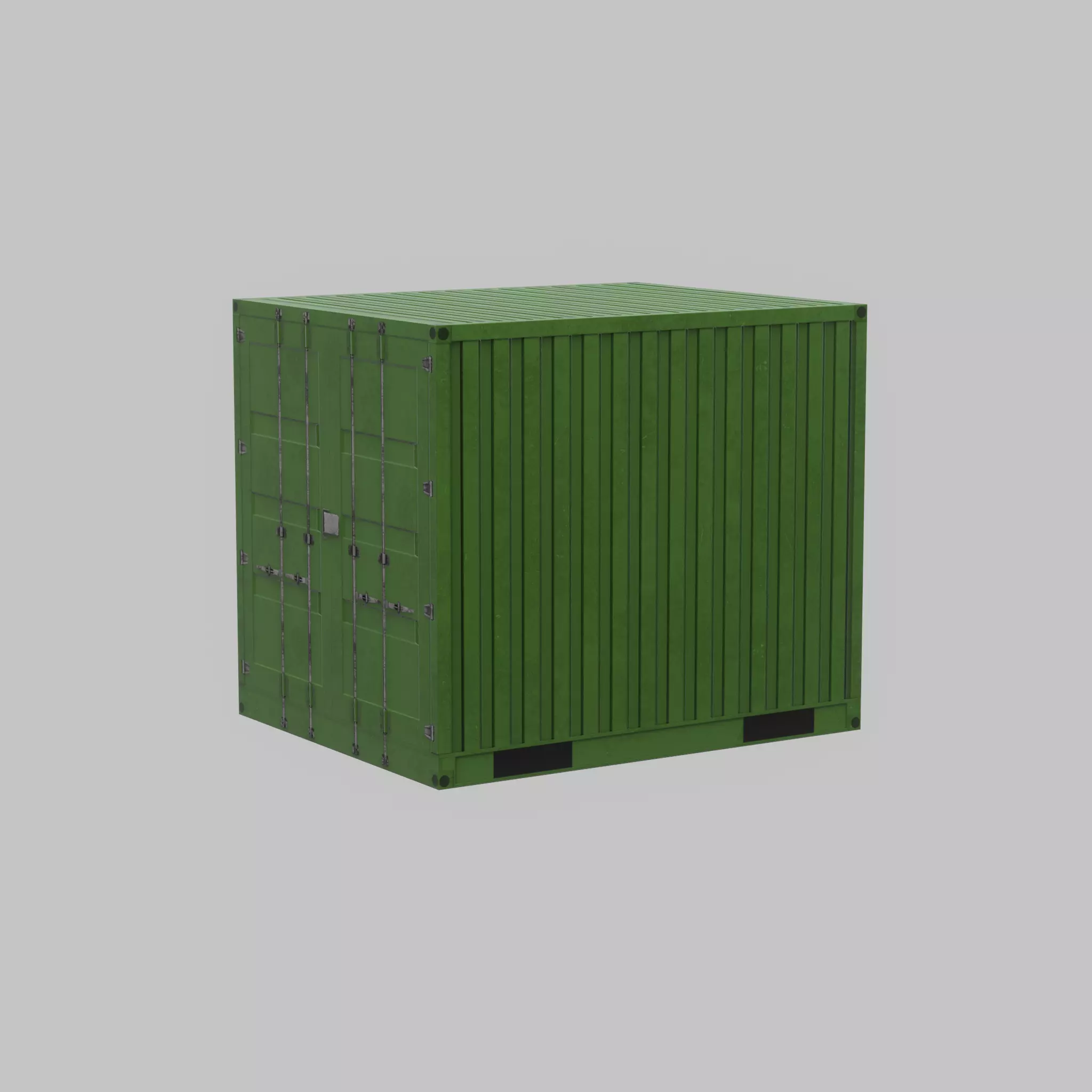 ISO-Container Yellow-Green 10ft Low-poly 3D model_58