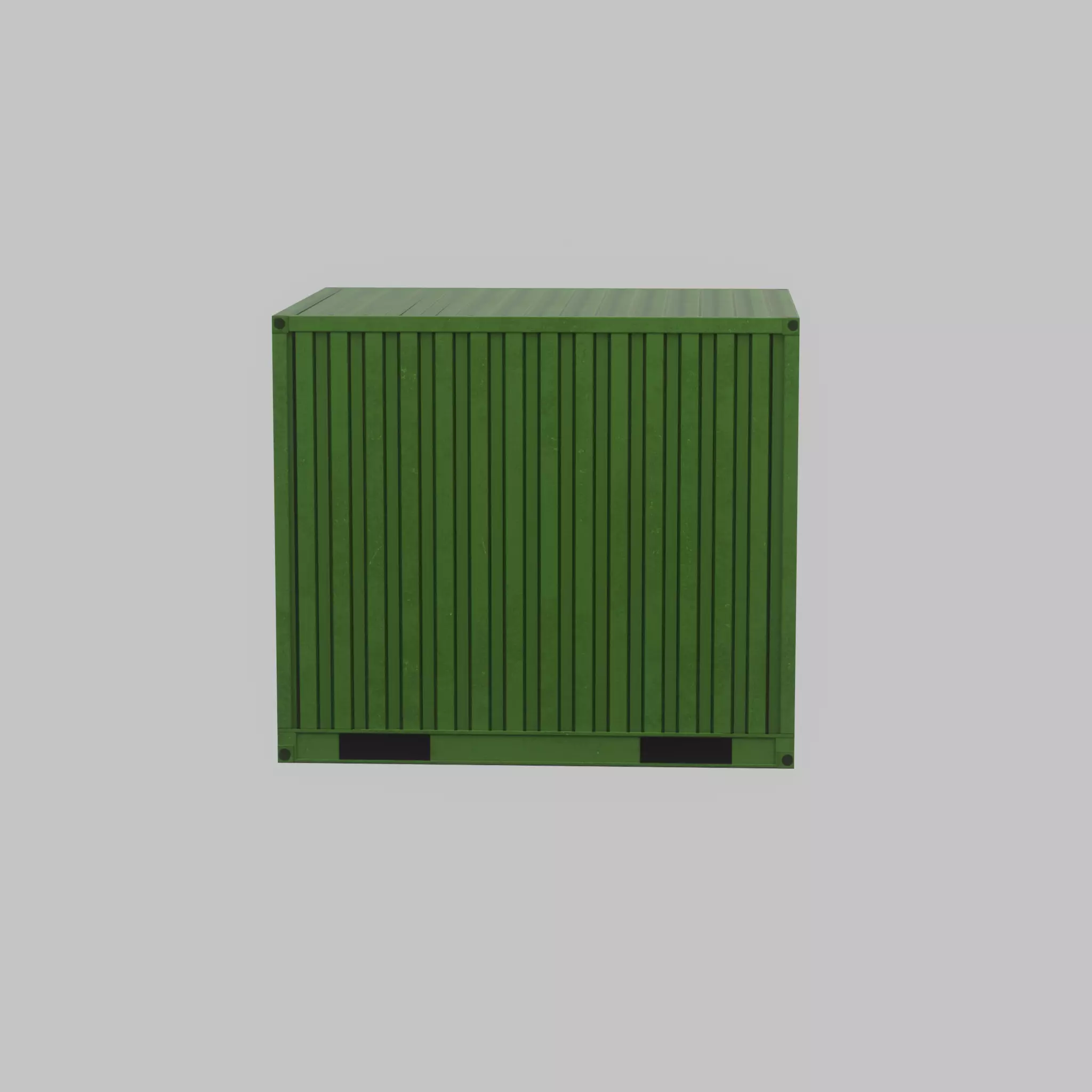ISO-Container Yellow-Green 10ft Low-poly 3D model_38
