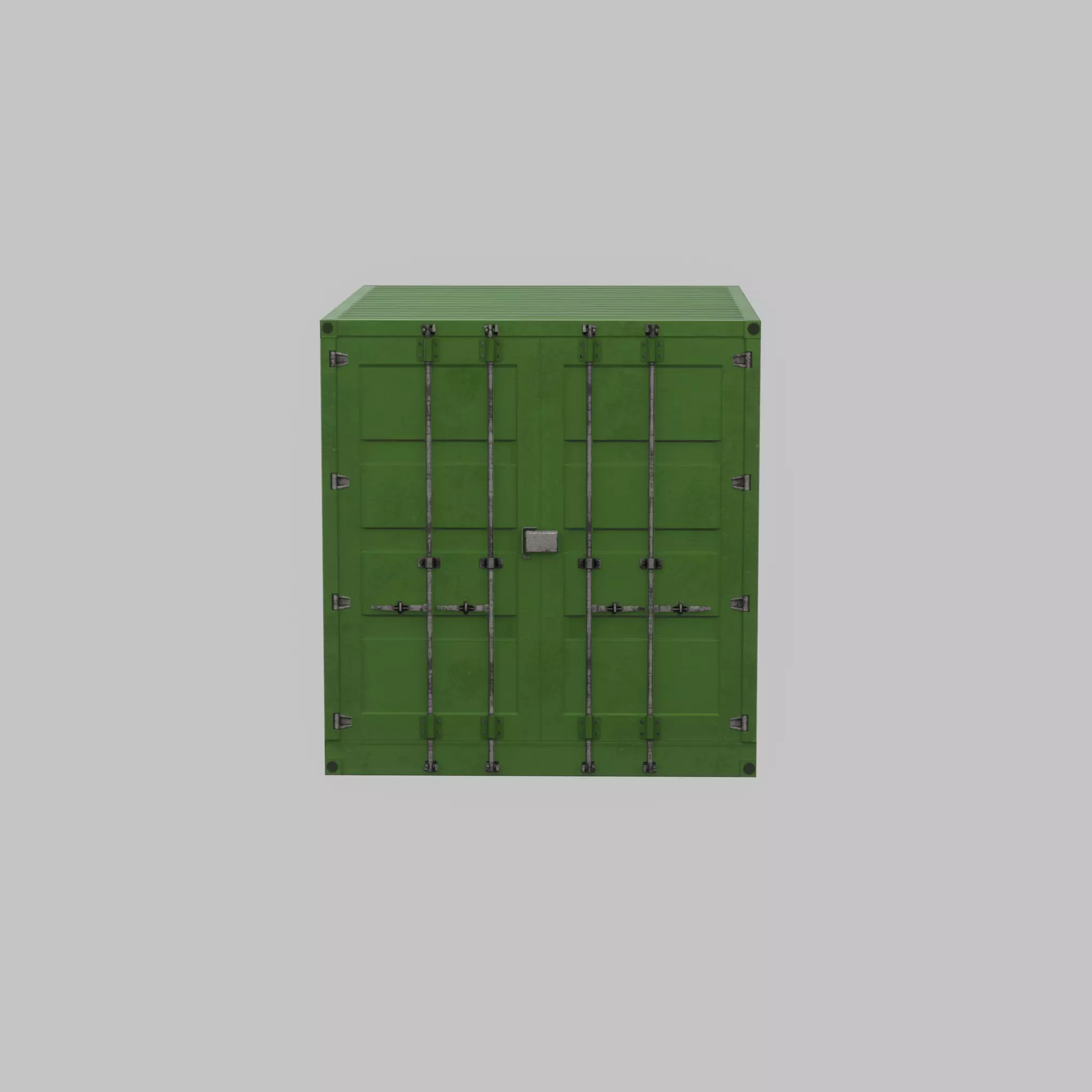 ISO-Container Yellow-Green 10ft Low-poly 3D model_50