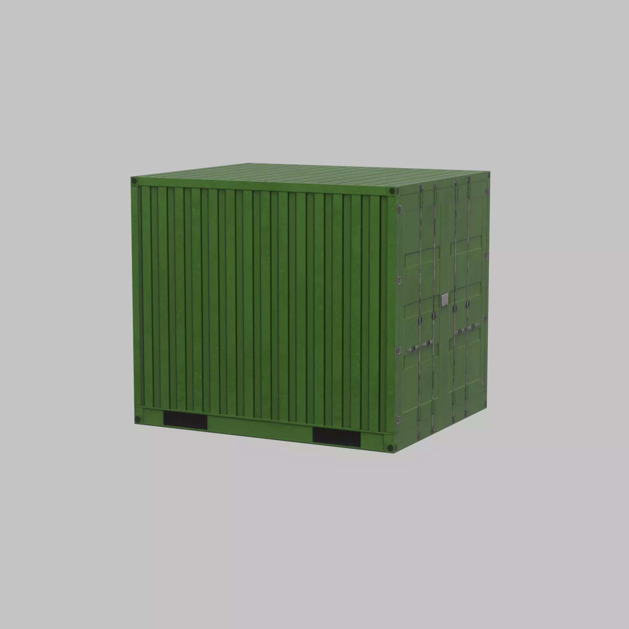 ISO-Container Yellow-Green 10ft Low-poly 3D model_41