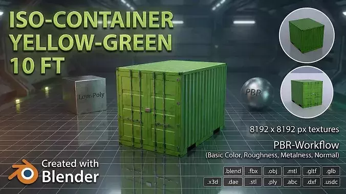 ISO-Container Yellow-Green 10ft