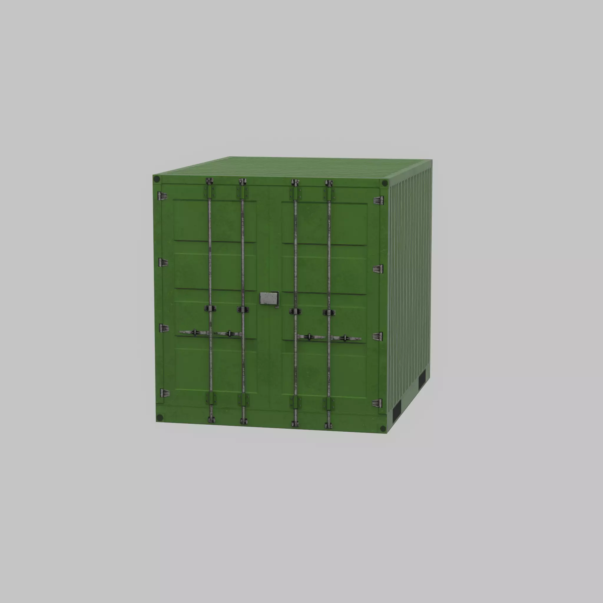 ISO-Container Yellow-Green 10ft Low-poly 3D model_27