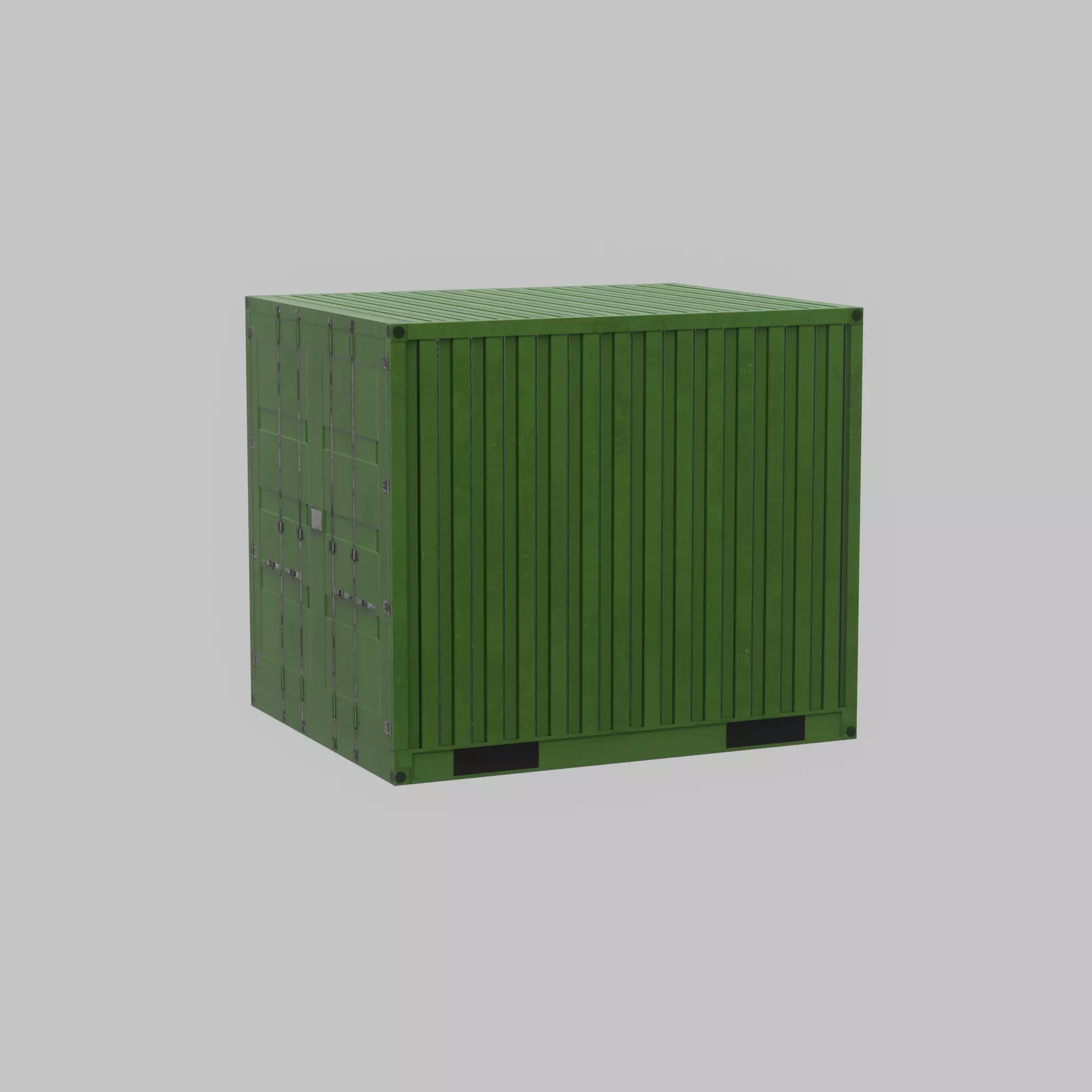 ISO-Container Yellow-Green 10ft Low-poly 3D model_59