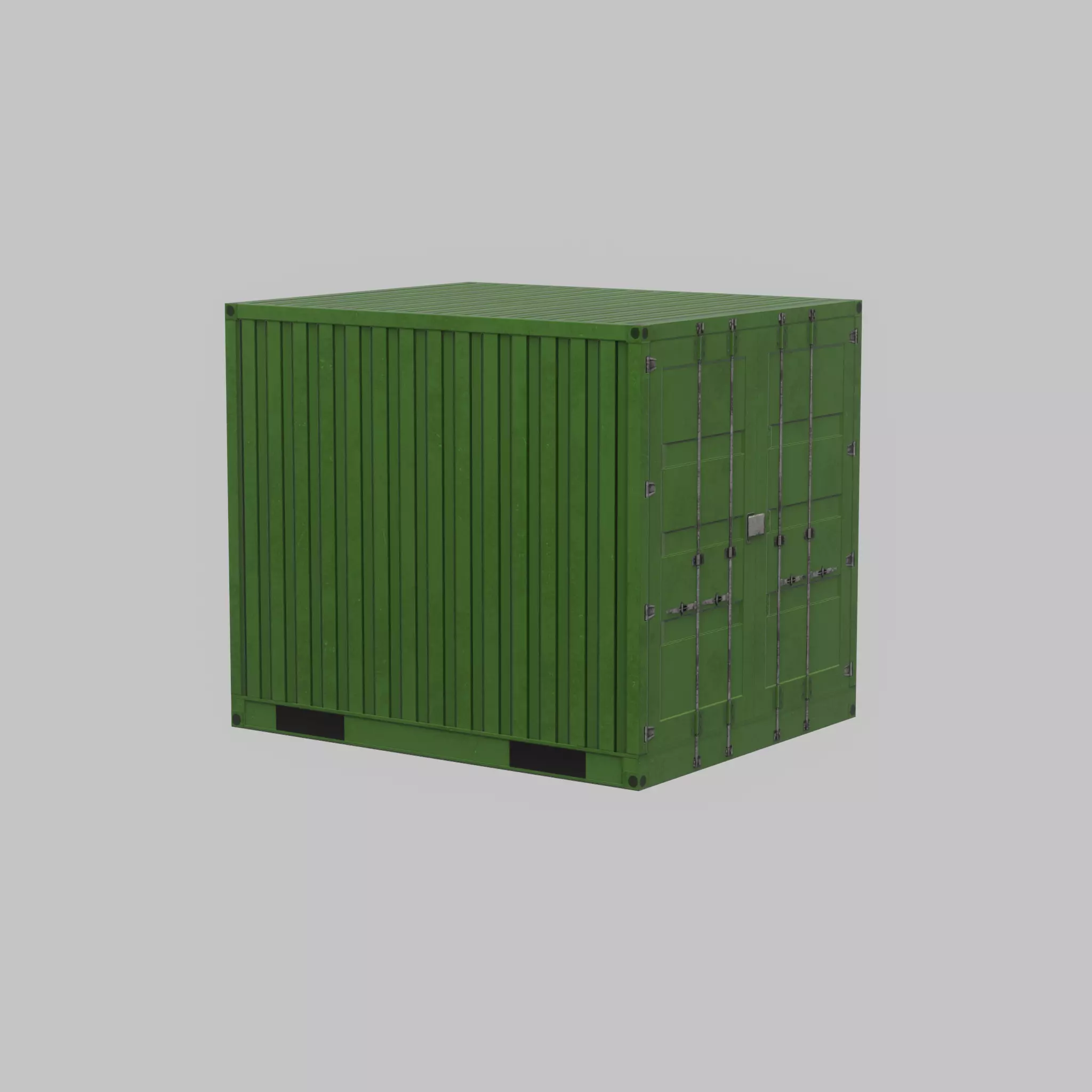ISO-Container Yellow-Green 10ft Low-poly 3D model_42