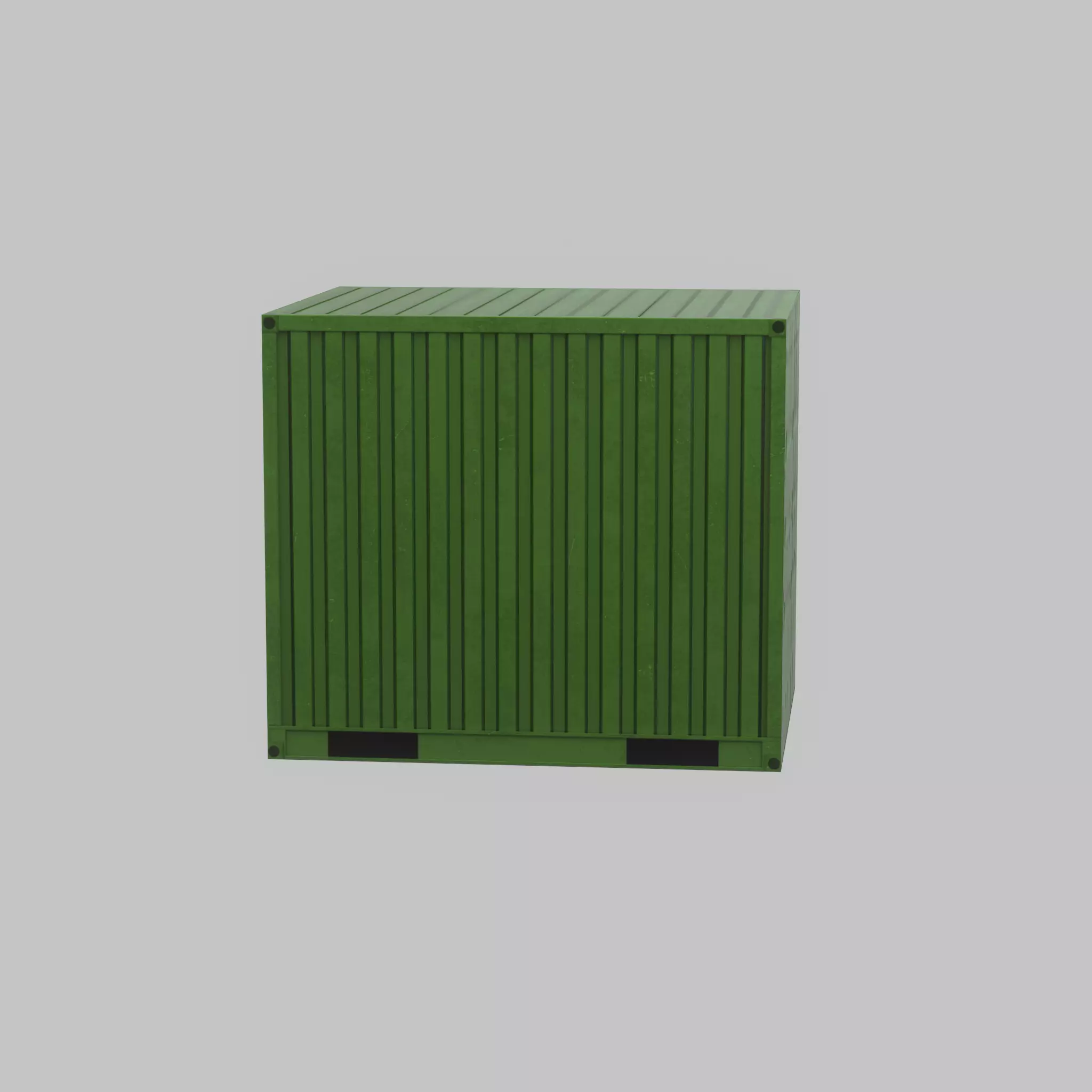 ISO-Container Yellow-Green 10ft Low-poly 3D model_33