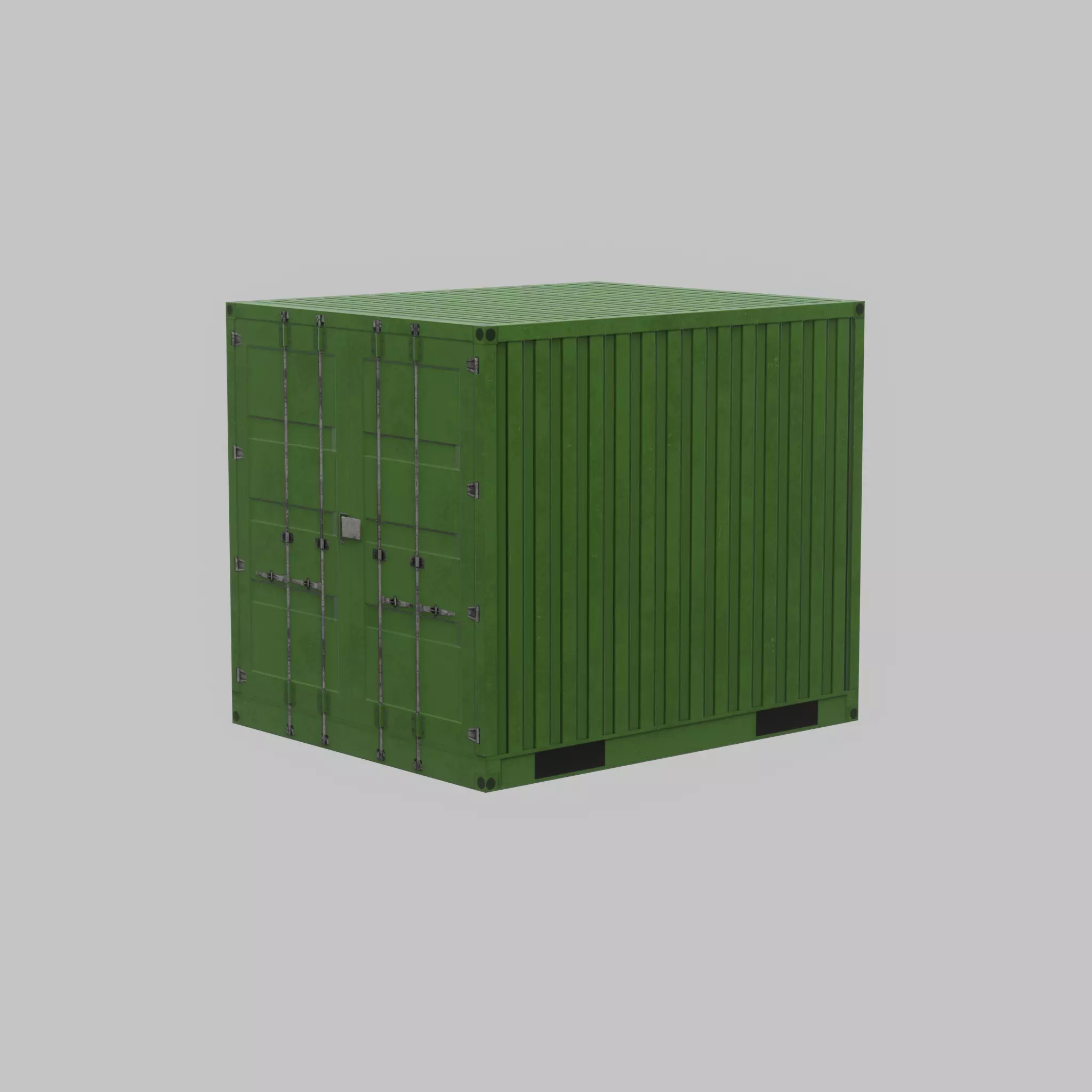 ISO-Container Yellow-Green 10ft Low-poly 3D model_57