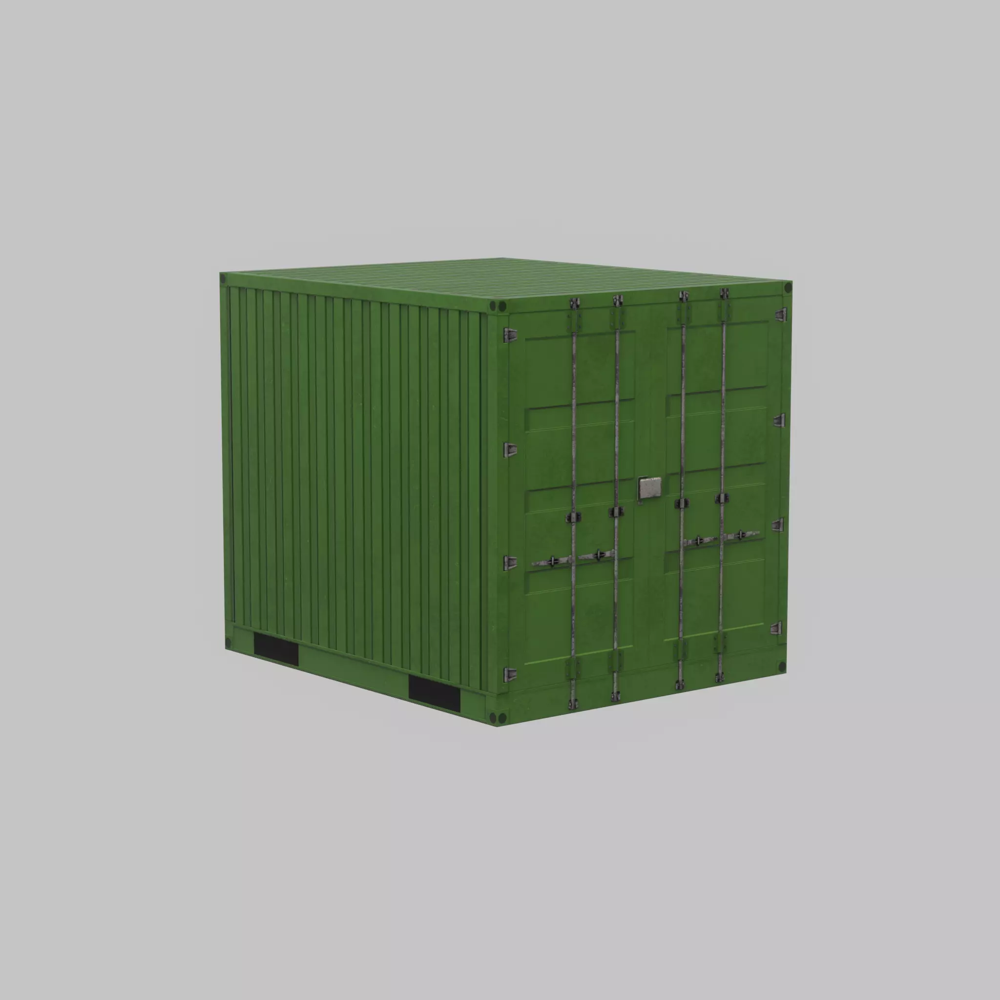 ISO-Container Yellow-Green 10ft Low-poly 3D model_45