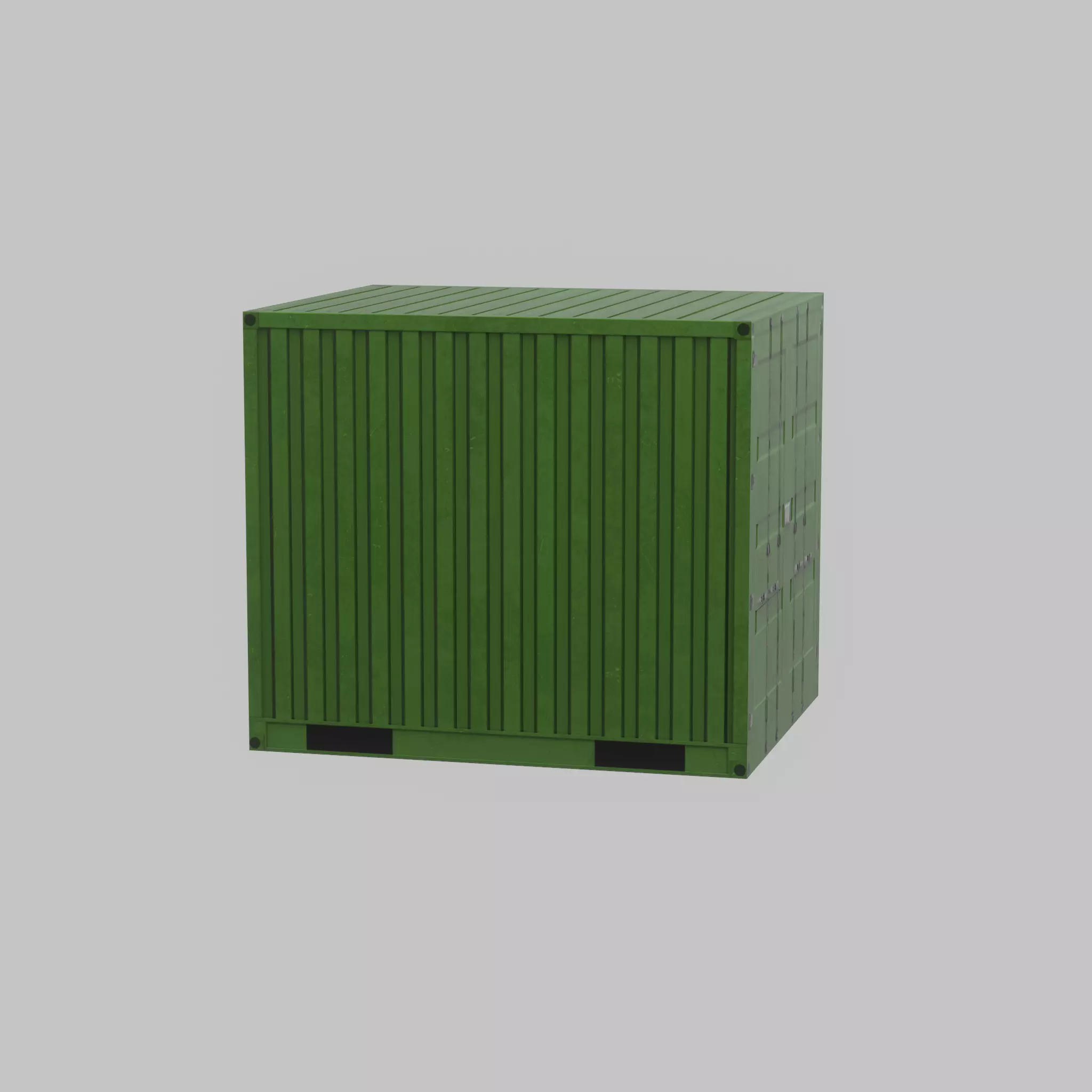 ISO-Container Yellow-Green 10ft Low-poly 3D model_44