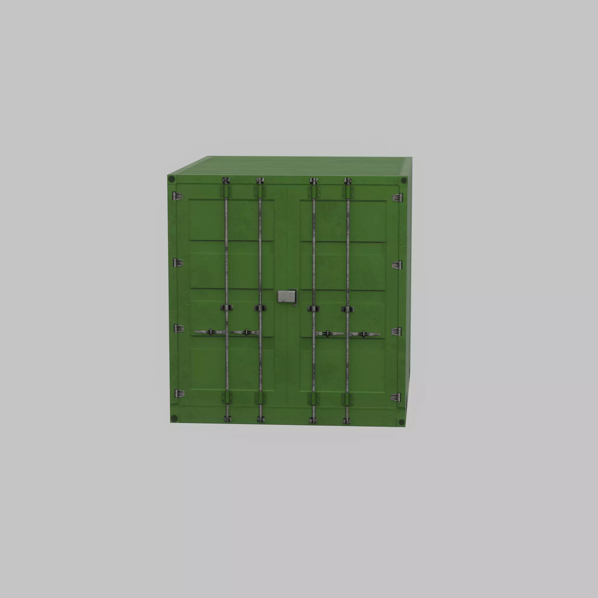 ISO-Container Yellow-Green 10ft Low-poly 3D model_26