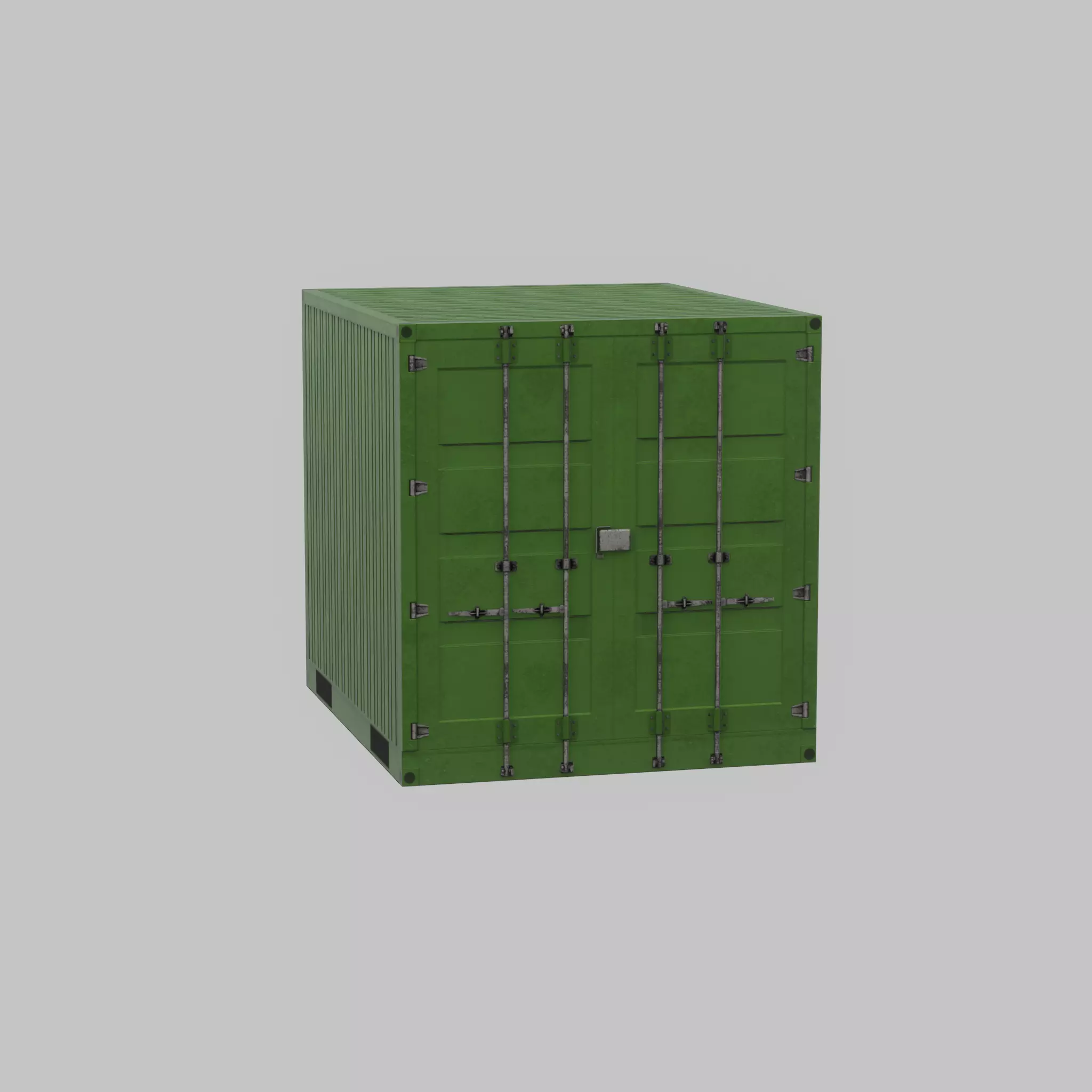 ISO-Container Yellow-Green 10ft Low-poly 3D model_48