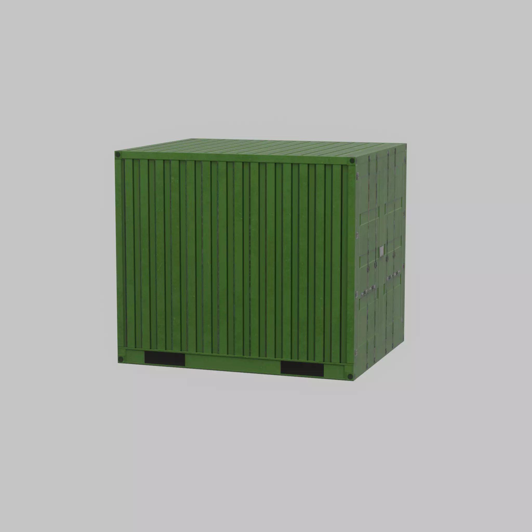 ISO-Container Yellow-Green 10ft Low-poly 3D model_40