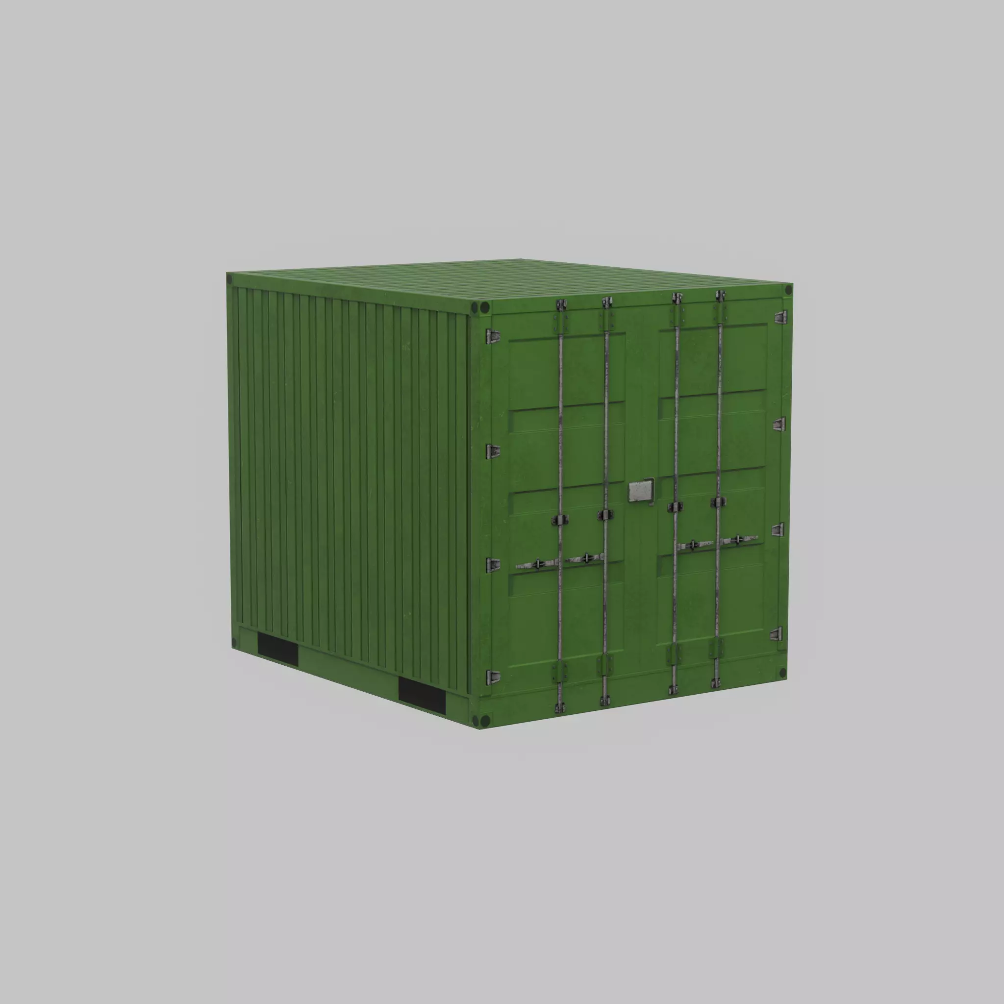 ISO-Container Yellow-Green 10ft Low-poly 3D model_70